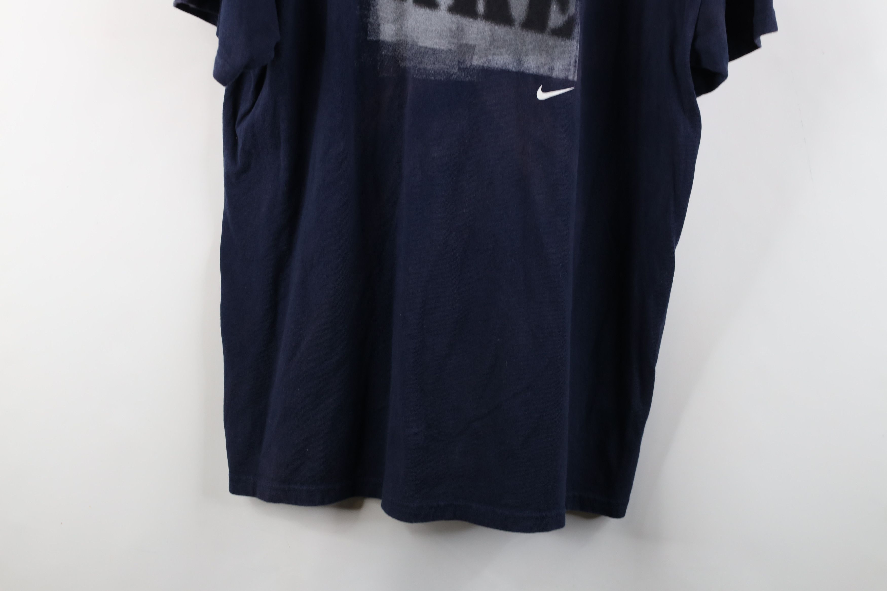 Nike × Vintage Vintage 90s Y2K Nike Scott Mini Swoosh Stencil T-Shirt Size US L / EU 52-54 / 3 - 3 Thumbnail