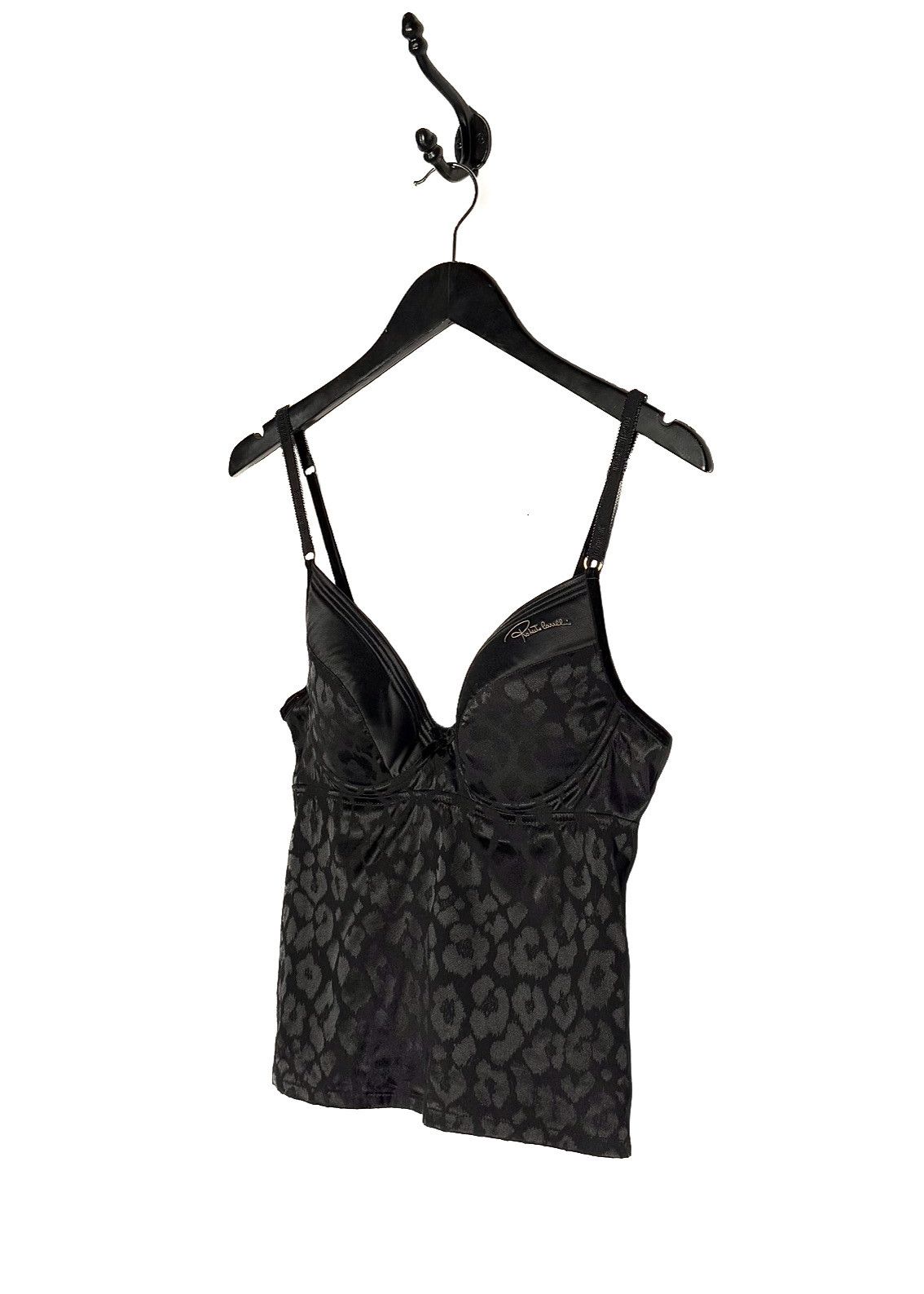 Roberto Cavalli Roberto Cavalli Black Leopard Print Bustier Cami Top Size M / US 6-8 / IT 42-44 - 2 Thumbnail