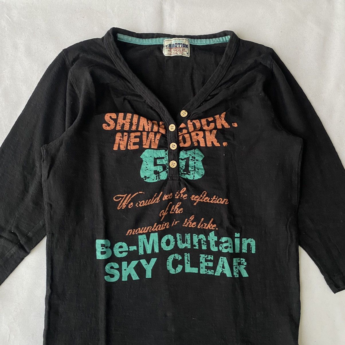 If Six Was Nine × Japanese Brand Y2K New York Trekker Be Mountain Retro Adventure Henley Tees Size US M / EU 48-50 / 2 - 5 Thumbnail
