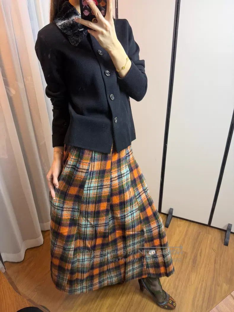 Comme des Garcons Comme Des Garcons size M Checked Skirt Size 22" - 6 Thumbnail