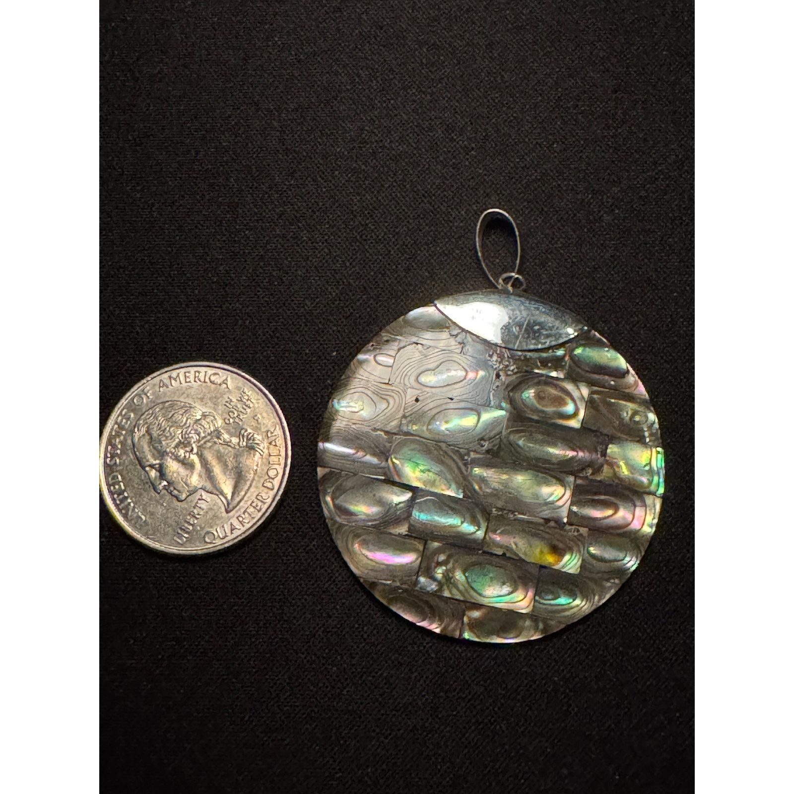 Other Vintage Abalone Large Circle Pendant Size ONE SIZE - 3 Thumbnail