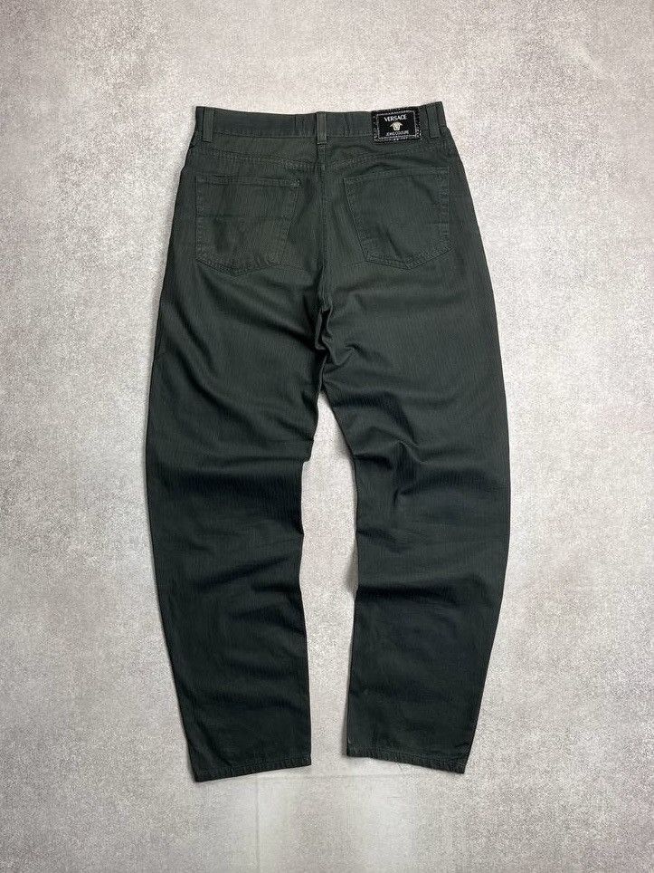 Versace × Vintage Vintage Versace Medusa Baggy Denim Jeans Y2K Flared 36 Size US 36 / EU 52 - 1 Thumbnail