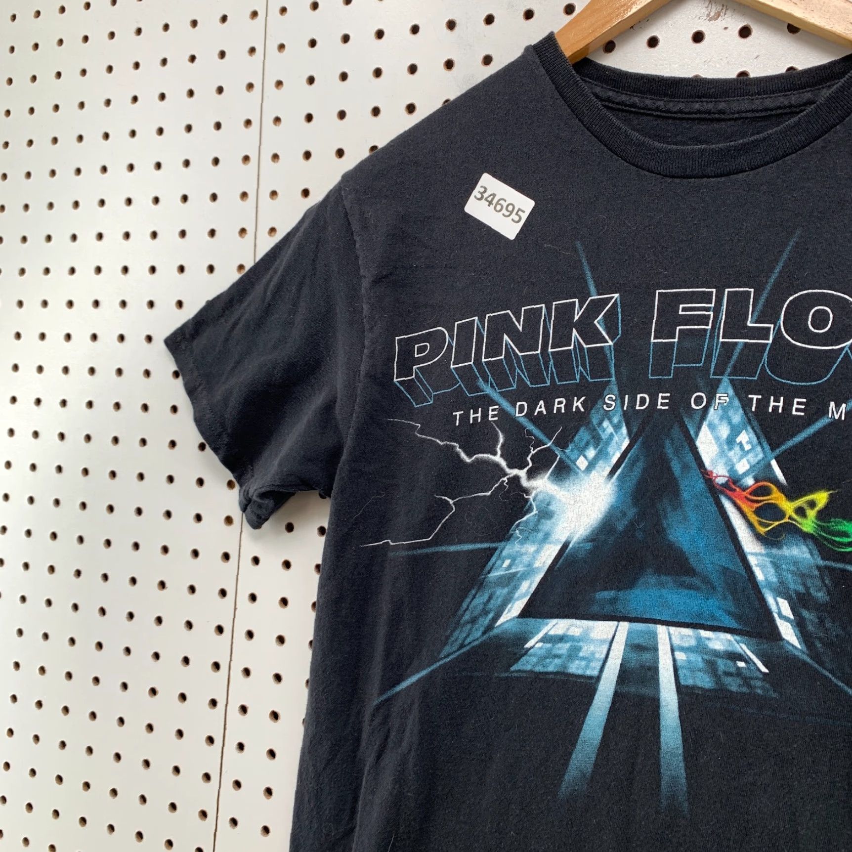 Liquid Blue Pink Floyd Darkside Of The Moon Shirt Mens Small Black Music Band Shirt Size US S / EU 44-46 / 1 - 6 Thumbnail