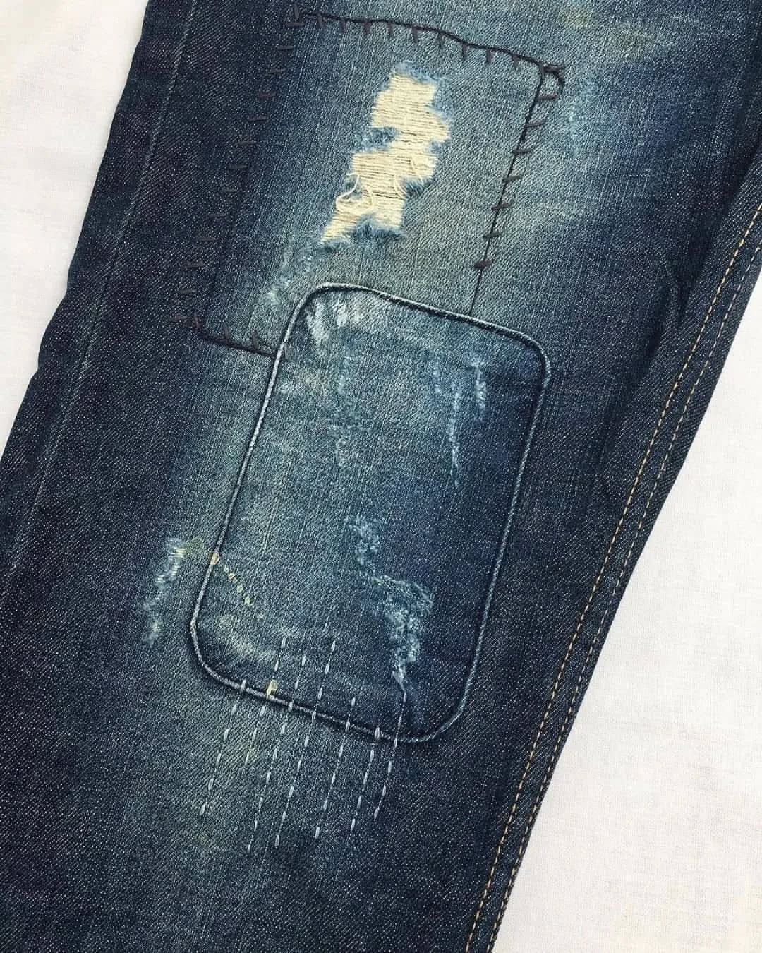 BUCKAROO Patch work denim indigo pattern sashiko japan Size US 30 / EU 46 - 1 Thumbnail