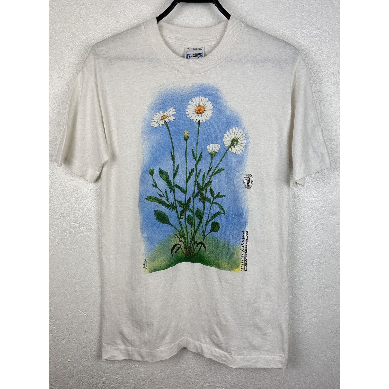 Vintage 90s Vintage Leucanthemum Vulgare Oxeye Daisy Flower T-Shirt Size US S / EU 44-46 / 1 - 1 Thumbnail