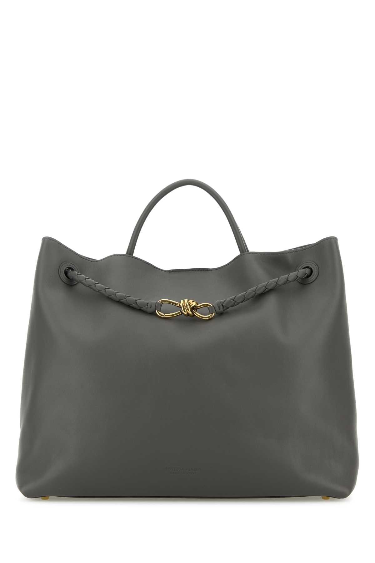 Bottega Veneta Dark Grey Leather Large Andiamo Shopping Bag Size ONE SIZE - 1 Thumbnail