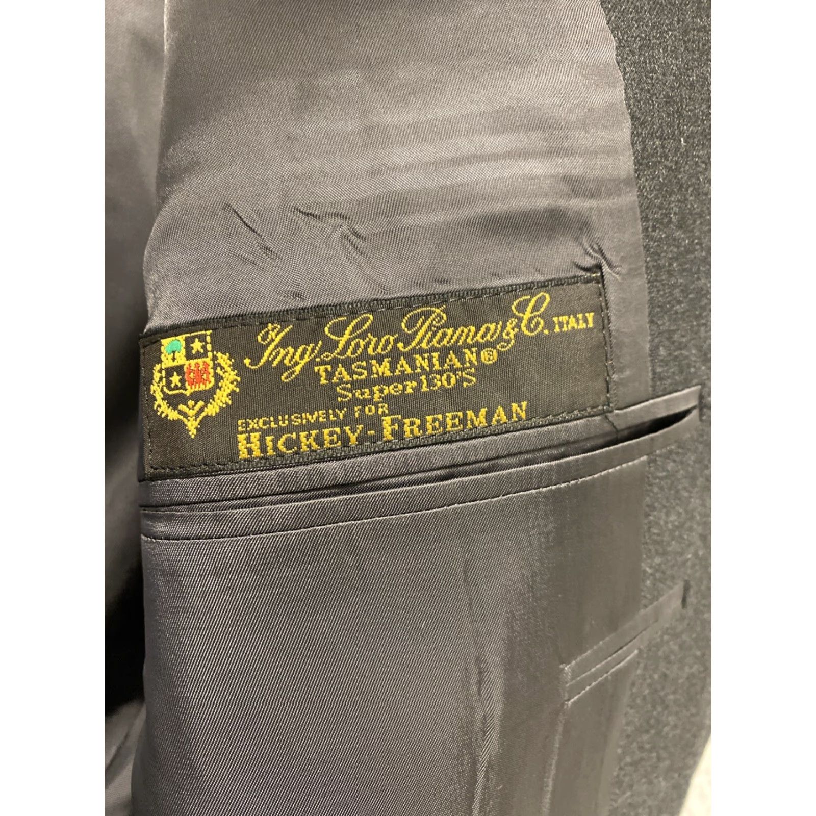 Vintage Hickey Freeman Blazer / Sport Coat - Gray Wool - 42R - Regular Fit - Two-Button Notch Lapel - Inner Pockets - Single Vented - Dry Clean Only - Men Size 42R - 6 Thumbnail
