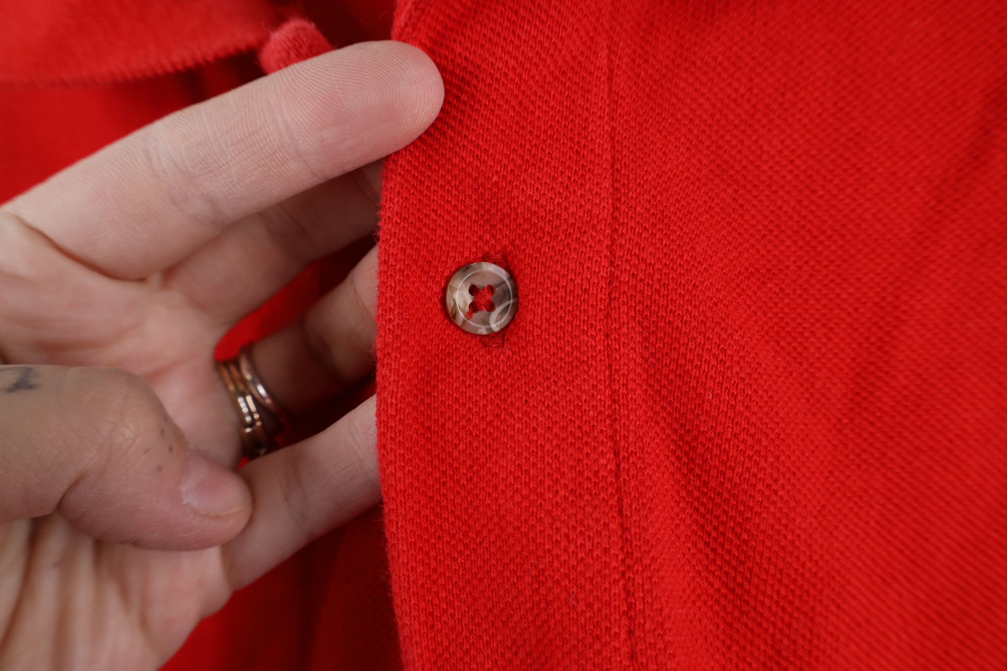 Vintage Vintage 90s Streetwear Long Sleeve Rugby Polo Shirt Red Size US L / EU 52-54 / 3 - 4 Thumbnail
