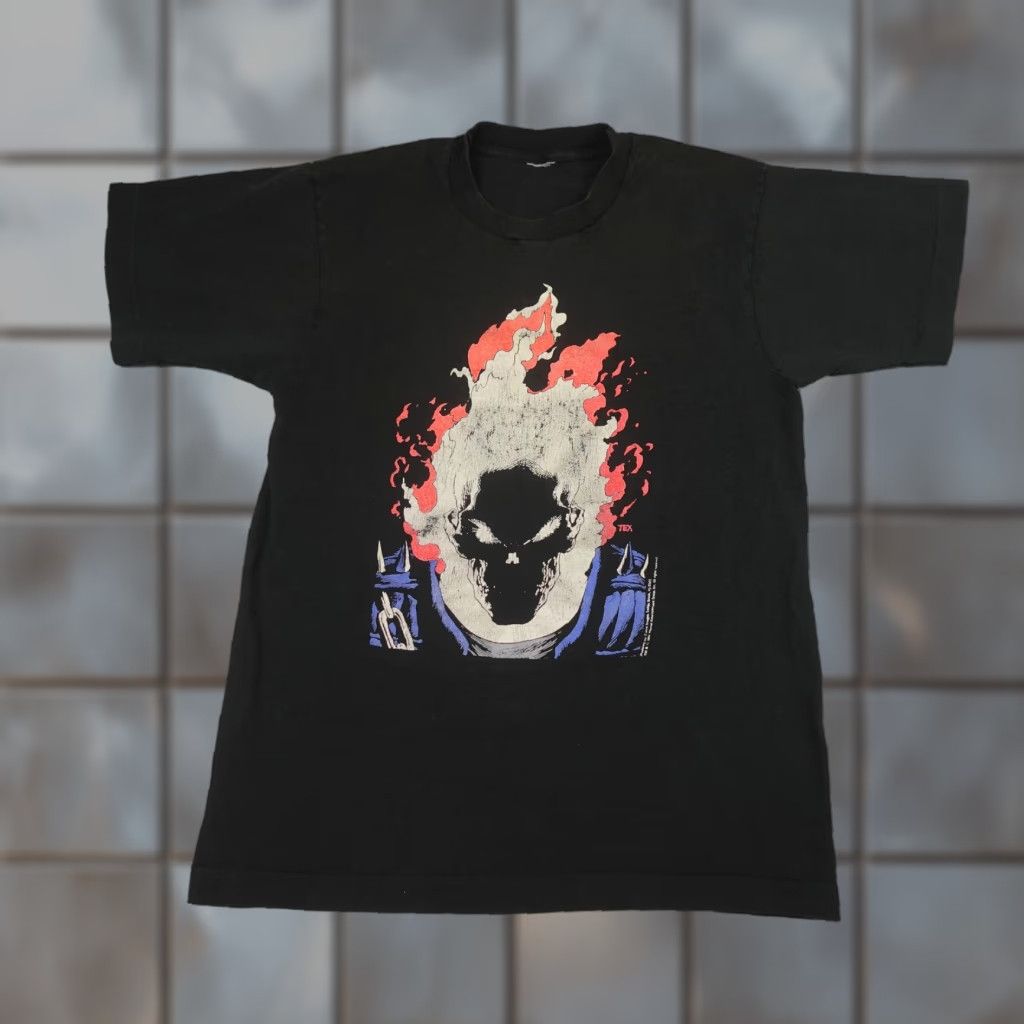 Changes VINTAGE Marvel Ghost Rider Shirt Mens M Black 1991 Comic Superhero 90s Size US M / EU 48-50 / 2 - 1 Thumbnail