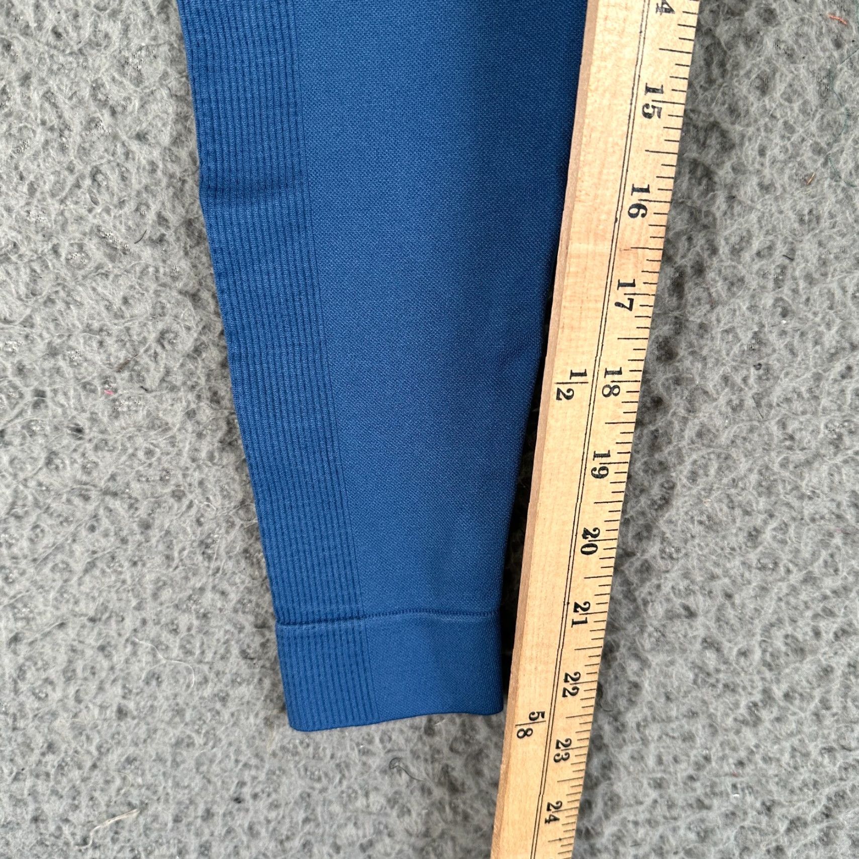 Vintage SET Active Leggings Womens Small Blue Ribbed Activewear Size 28" / US 6 / IT 42 - 5 Thumbnail