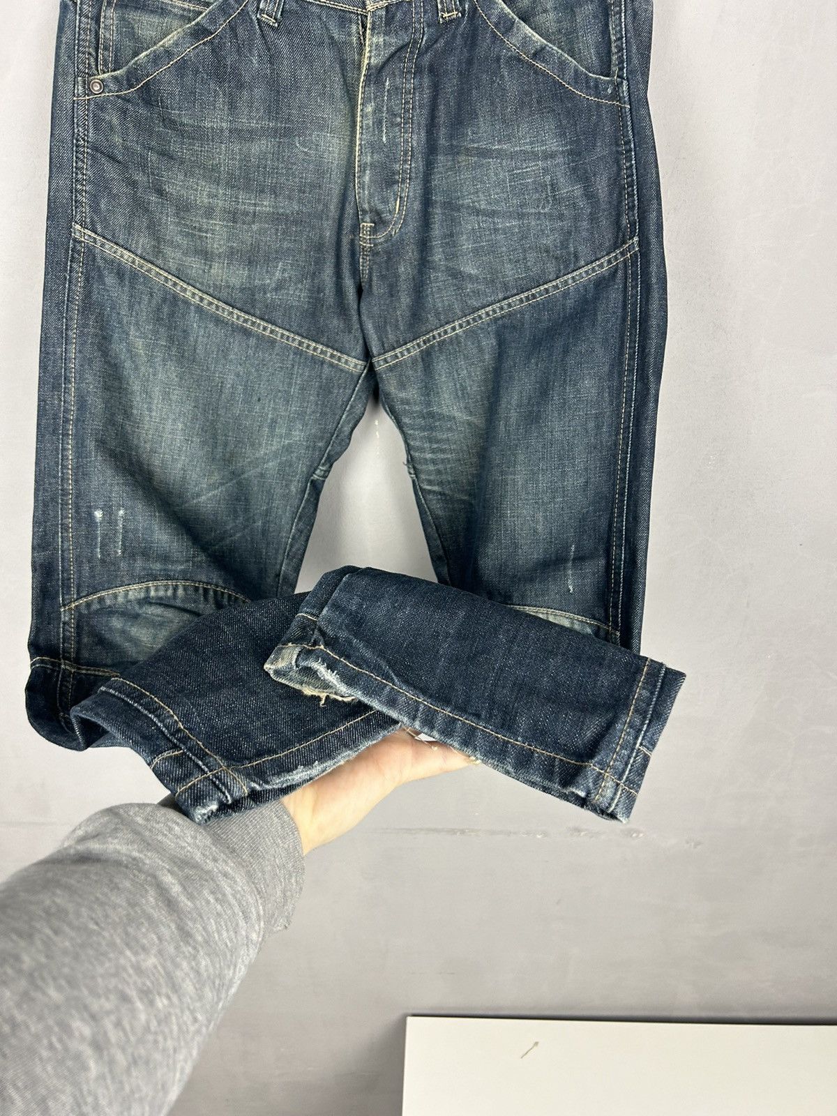 G-Star G-Star Raw Elwood 96 Jeans Distressed Denim Workwear Style Size US 35 - 12 Thumbnail