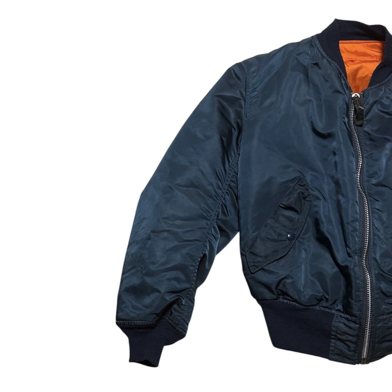 Alpha Industries 1990s USAF REVERSIBLE BOMBER JACKET Size US M / EU 48-50 / 2 - 2 Thumbnail