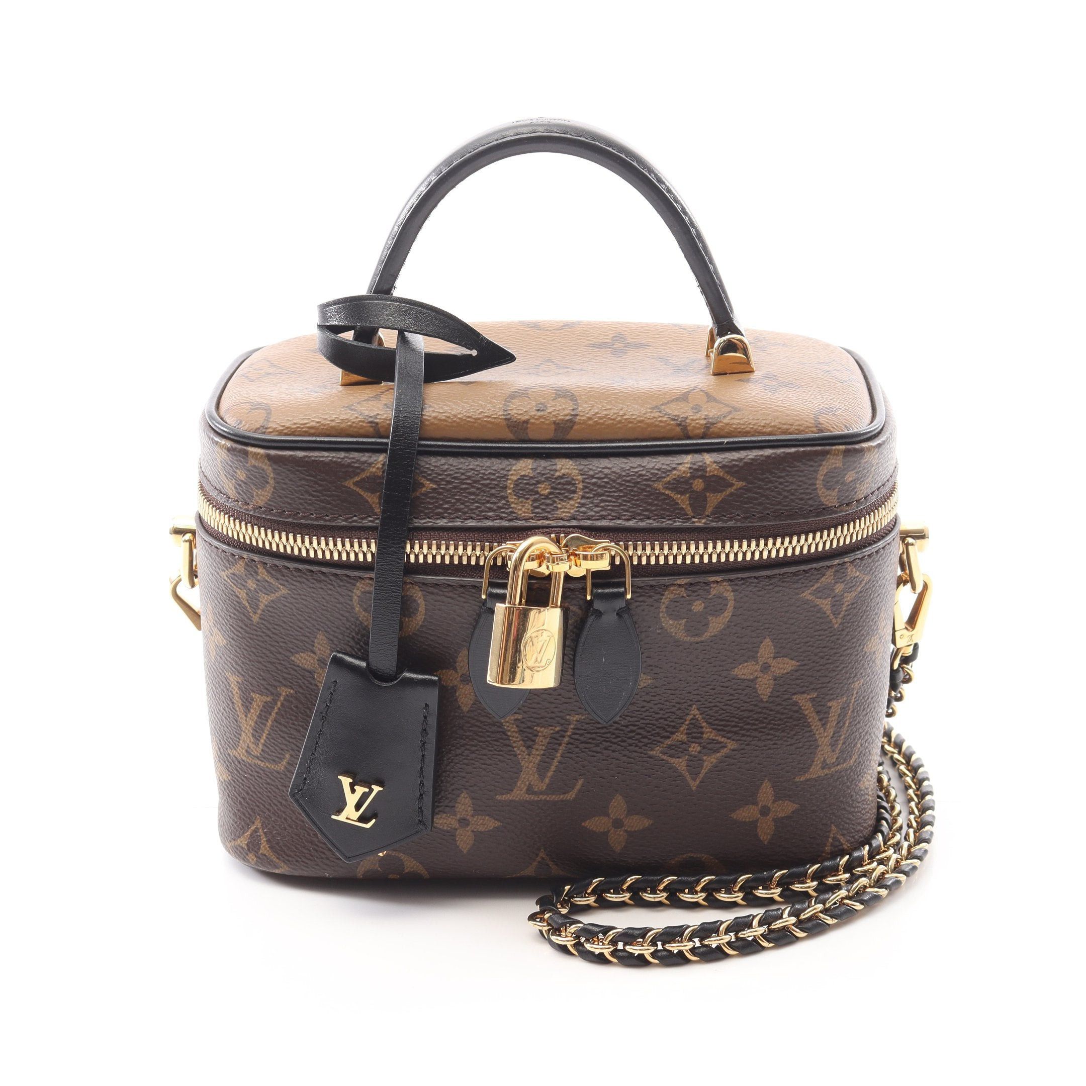 Louis Vuitton Louis Vuitton Vanity Nv Pm Monogram Reverse Handbag Bag Leather Brown Black Size ONE SIZE - 1 Thumbnail