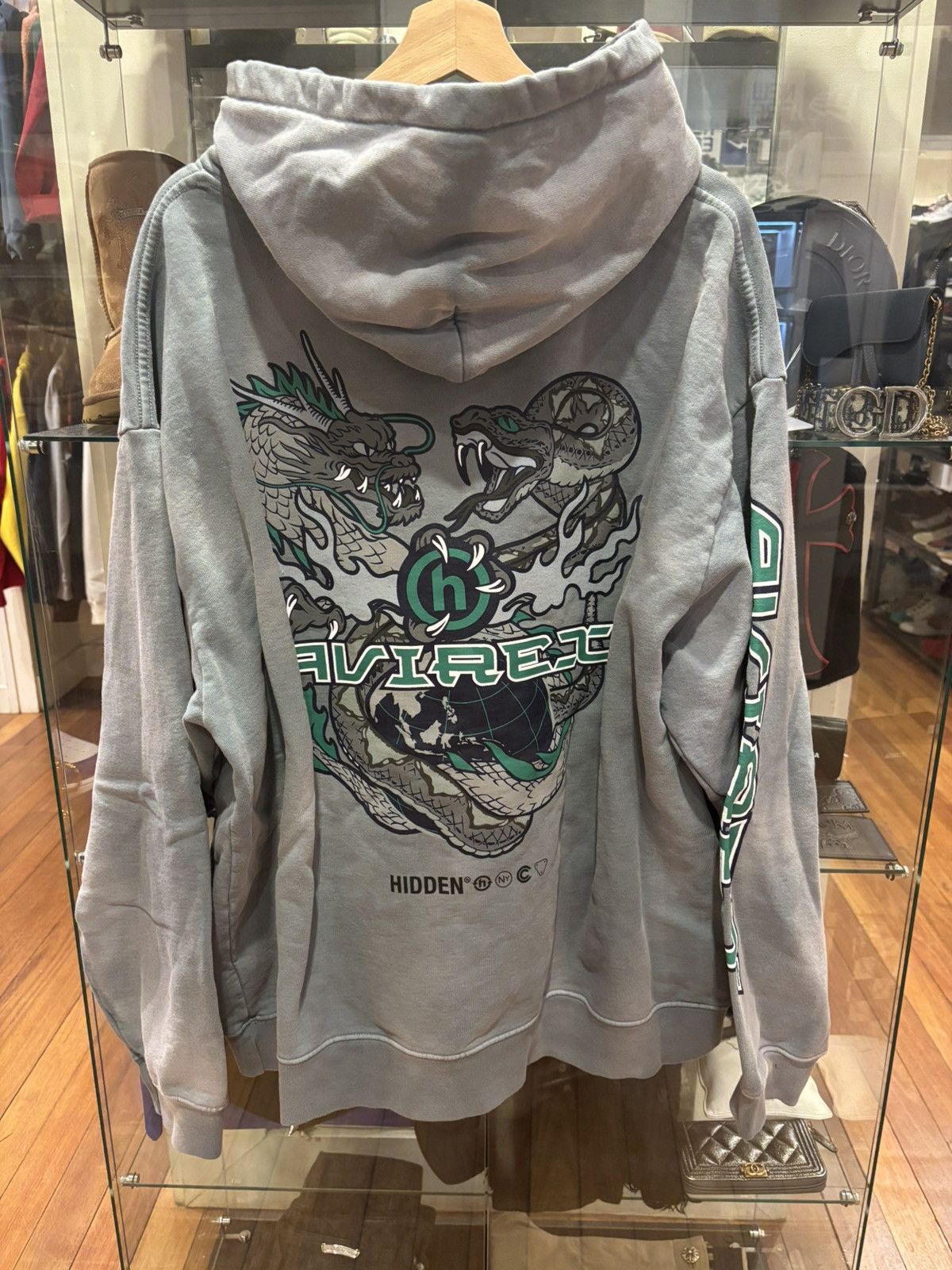 HIDDEN Hidden NY Avirex Worldwide Hoodie Size US XXL / EU 58 / 5 - 2 Thumbnail
