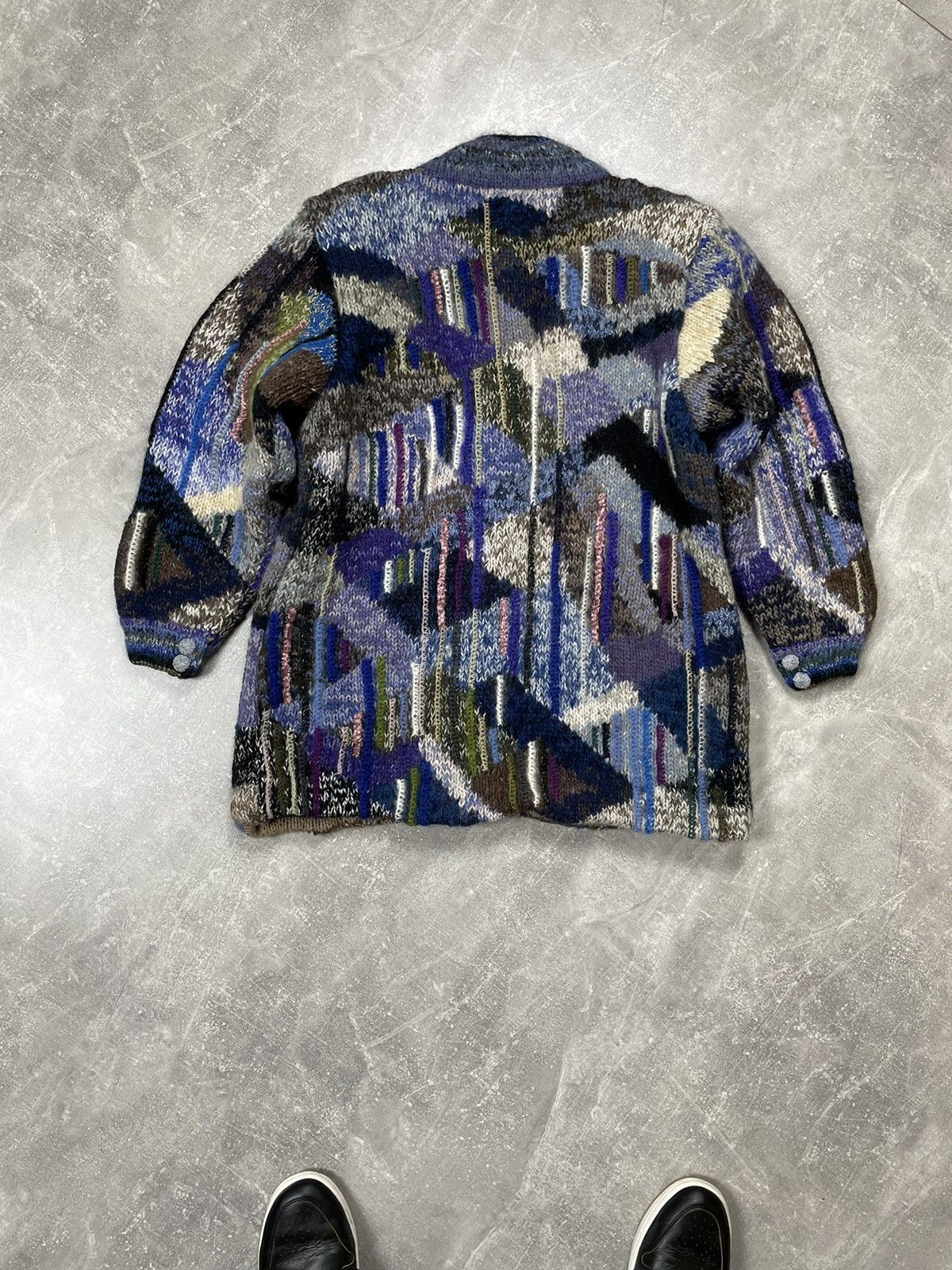 Japanese Brand × Vintage Vintage Handknit Chinese 90s Shanghai Cardigan Sweater Size XL / US 12-14 / IT 48-50 - 7 Thumbnail