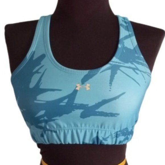Under Armour Under Armour Size M 34 36 Womens Sports Bra Blue Camo Print Size ONE SIZE - 1 Thumbnail
