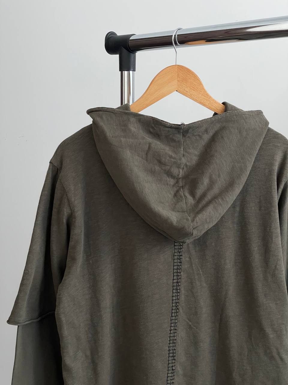 Thom Krom Thom Krom Avant Garde Double Layer Green Zip Hoodie Size US M / EU 48-50 / 2 - 9 Thumbnail