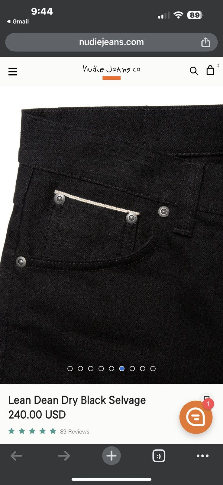 Nudie Jeans nudie lean dean 32/36 Size US 32 / EU 48 - 8 Thumbnail