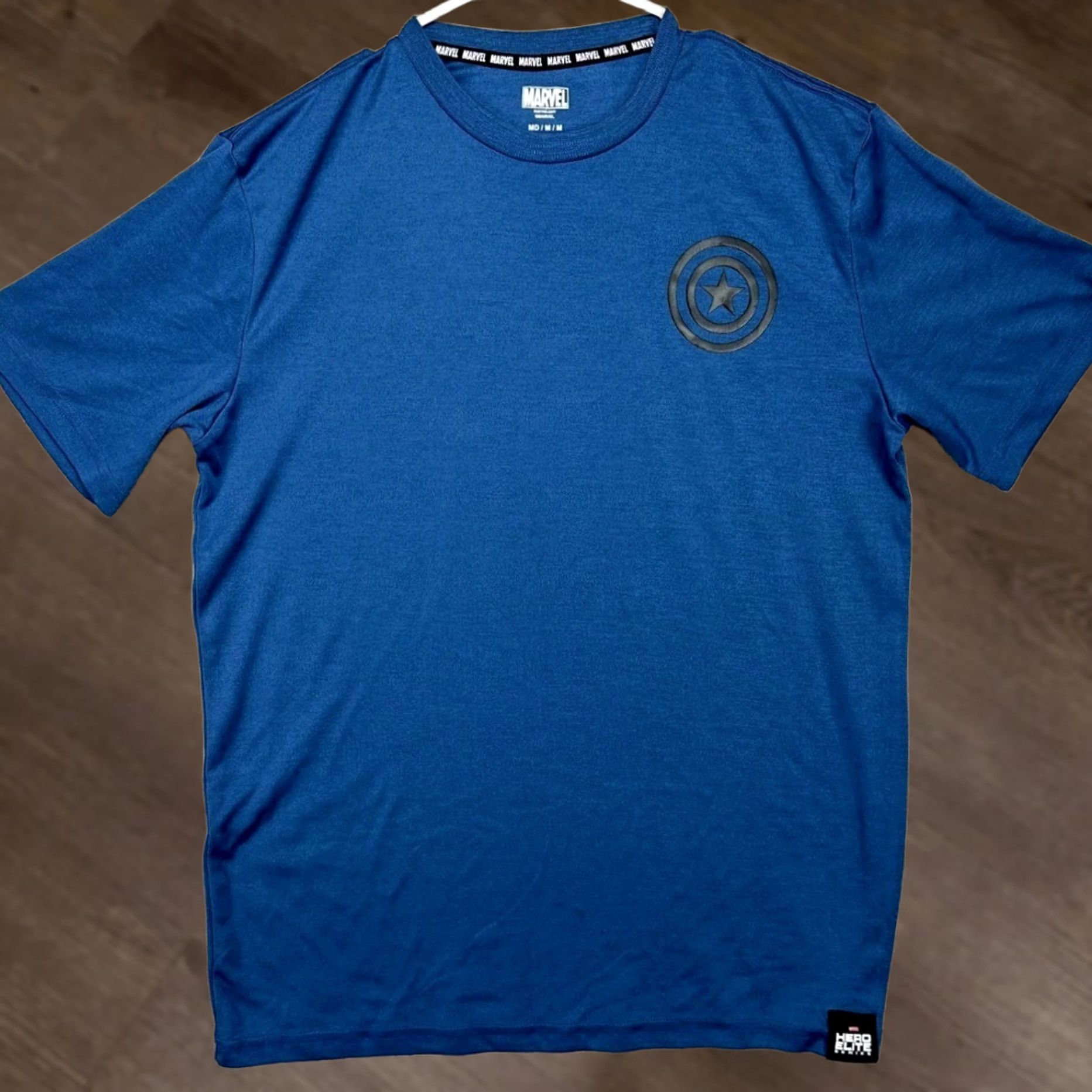Vintage Marvel Captain America T-Shirt Mens M Blue Hero elite Series Exercise Tee Size US M / EU 48-50 / 2 - 1 Thumbnail