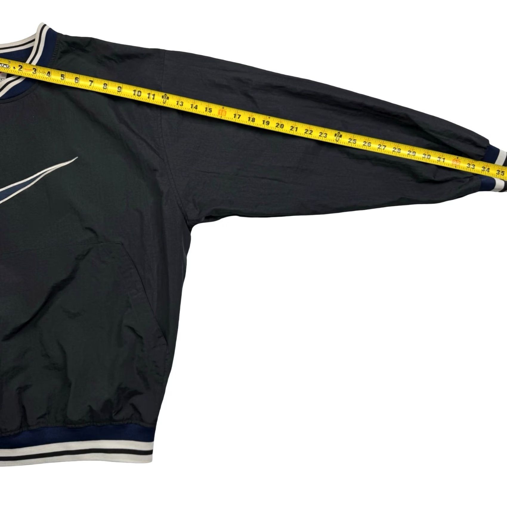 Nike VTG Nike Center Swoosh Men's Nylon Windbreaker Pullover Jacket Gray Large Jacket Car Jacket Windbreaker Nike Swoosh Mens Gray L Size US L / EU 52-54 / 3 - 8 Thumbnail