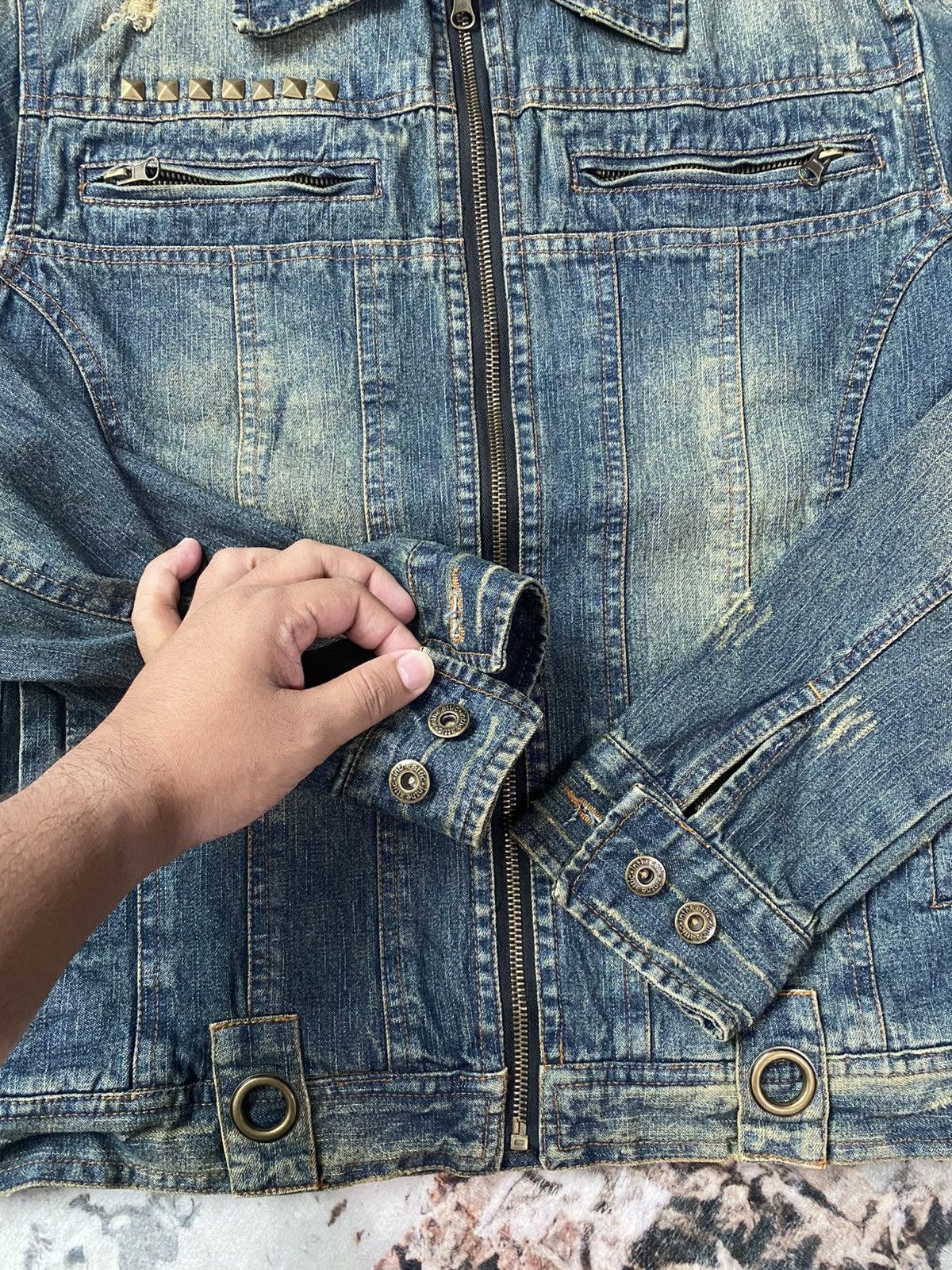 If Six Was Nine × In The Attic × Japanese Brand Vintage In The Attic Rider Punk Denim Jacket Size US M / EU 48-50 / 2 - 5 Thumbnail