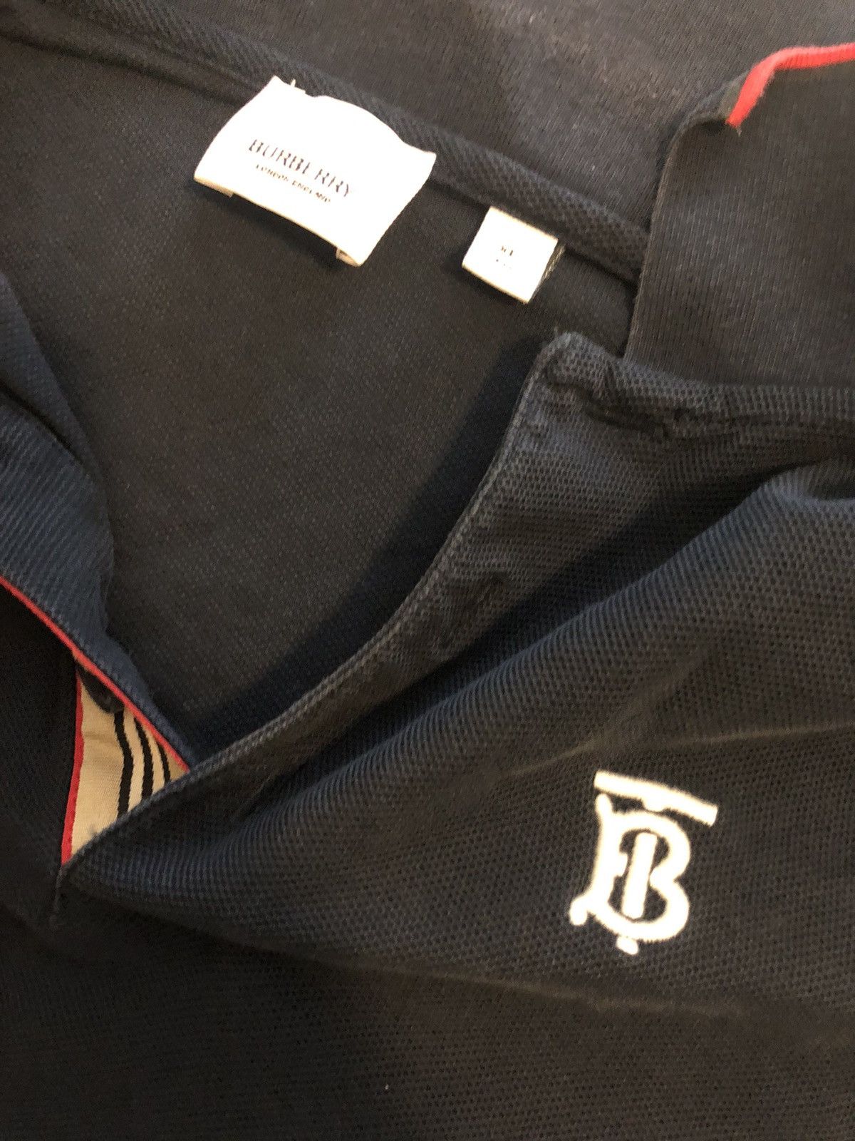 Burberry × Vintage Burberry polo cream Cotton Slim Fit tee London Size US L / EU 52-54 / 3 - 2 Thumbnail