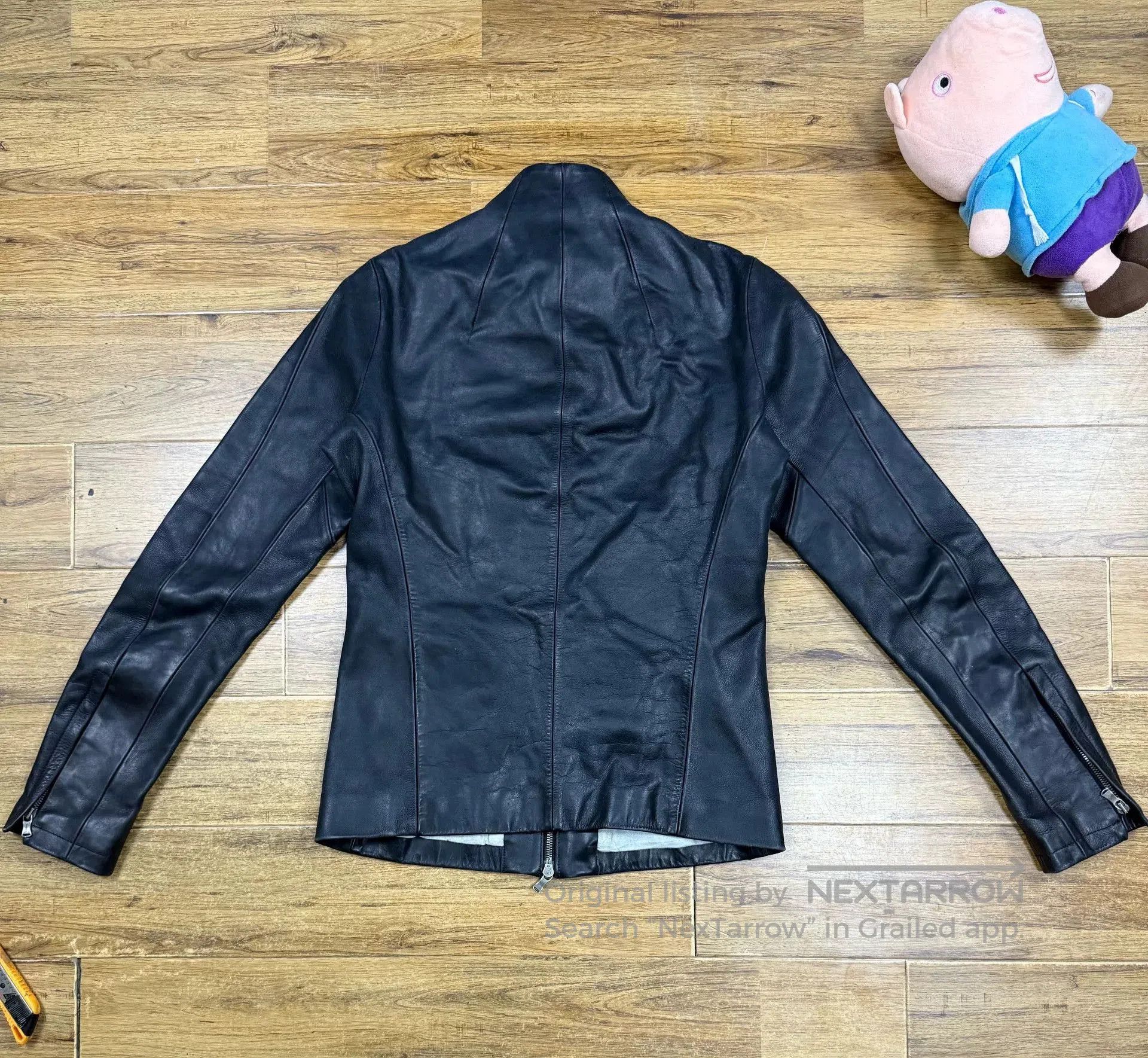 The Viridi-anne Men's Dark Pioneer Leather Jacket. Size US M / EU 48-50 / 2 - 2 Thumbnail