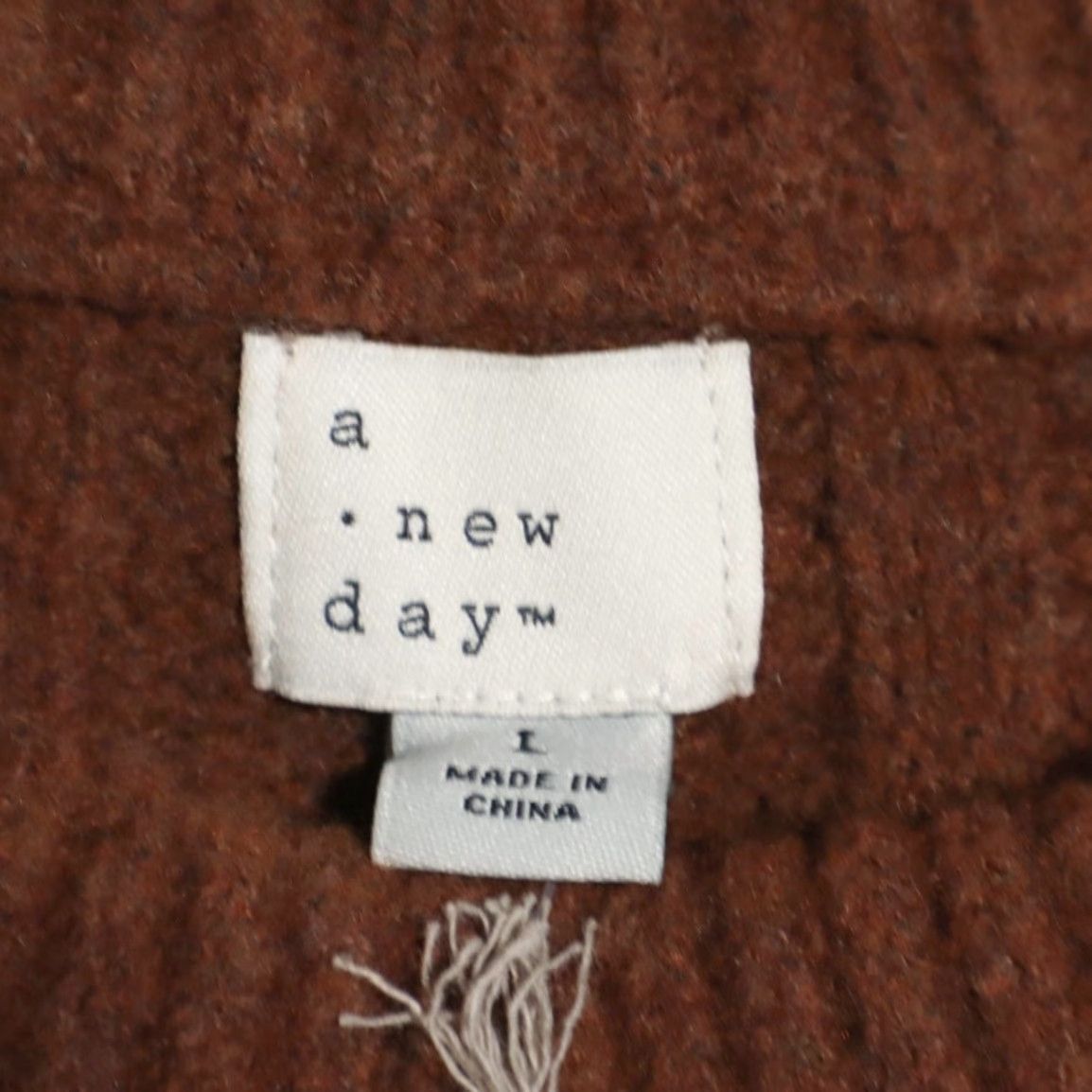 Vintage A new Day Cable Knit Crop Stretch Sweater Brown Women's L Shirt Size L / US 10 / IT 46 - 5 Thumbnail