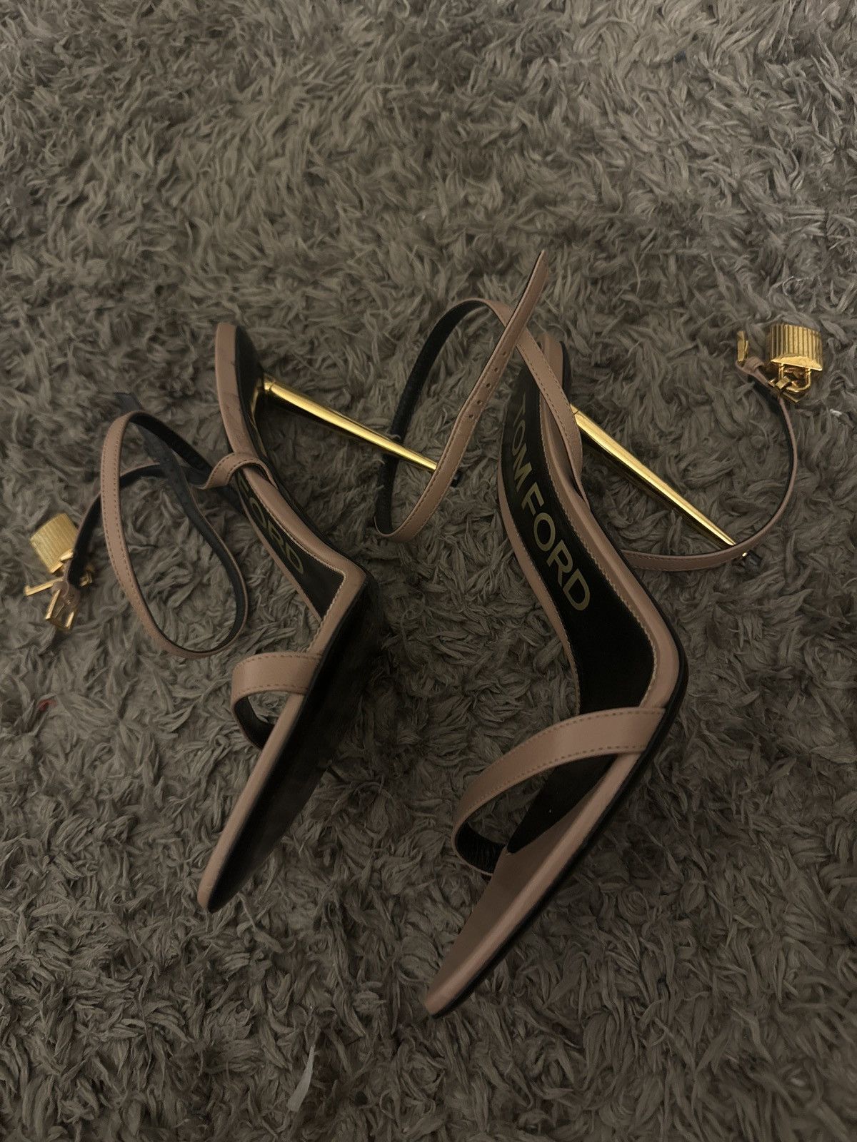 Tom Ford Tom ford 105 mm open padlock heel Size US 9 / IT 39 - 5 Thumbnail