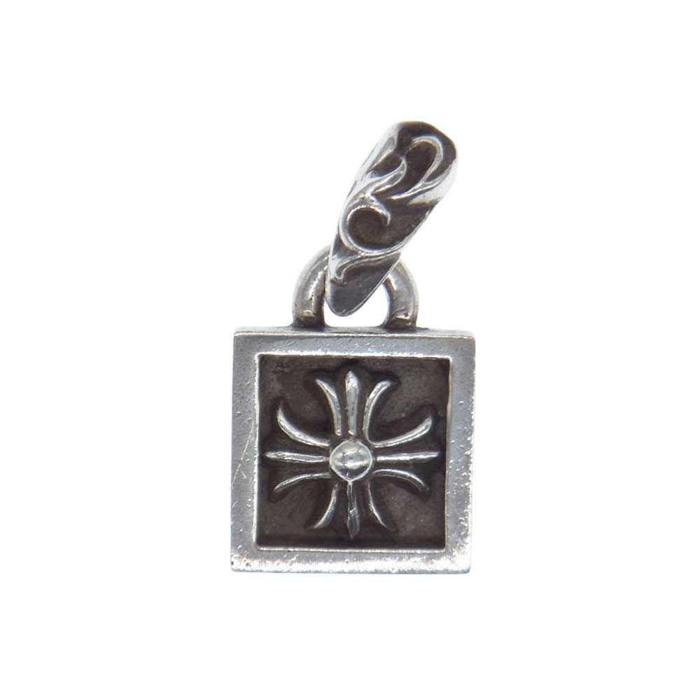 Pre-owned Chrome Hearts Framed Plus Charm Pendant In Silver