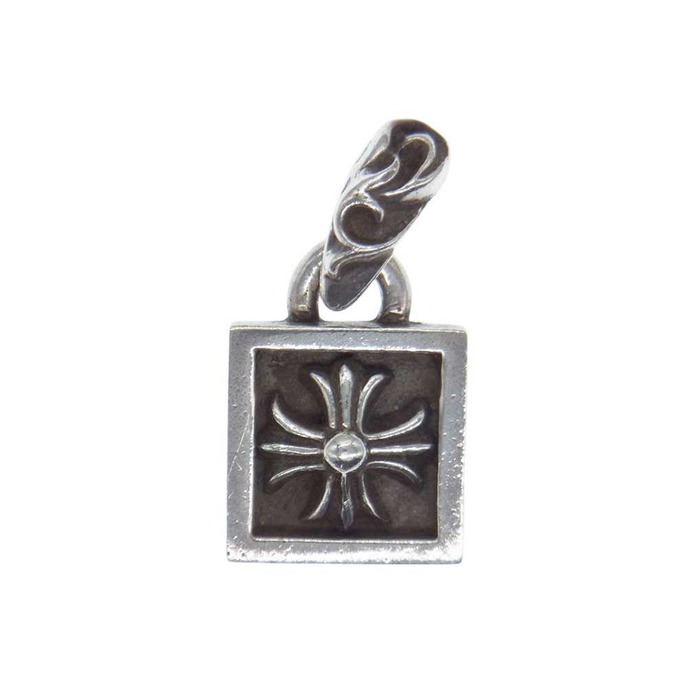 image of Chrome Hearts Framed Plus Charm Pendant in Silver, Men's
