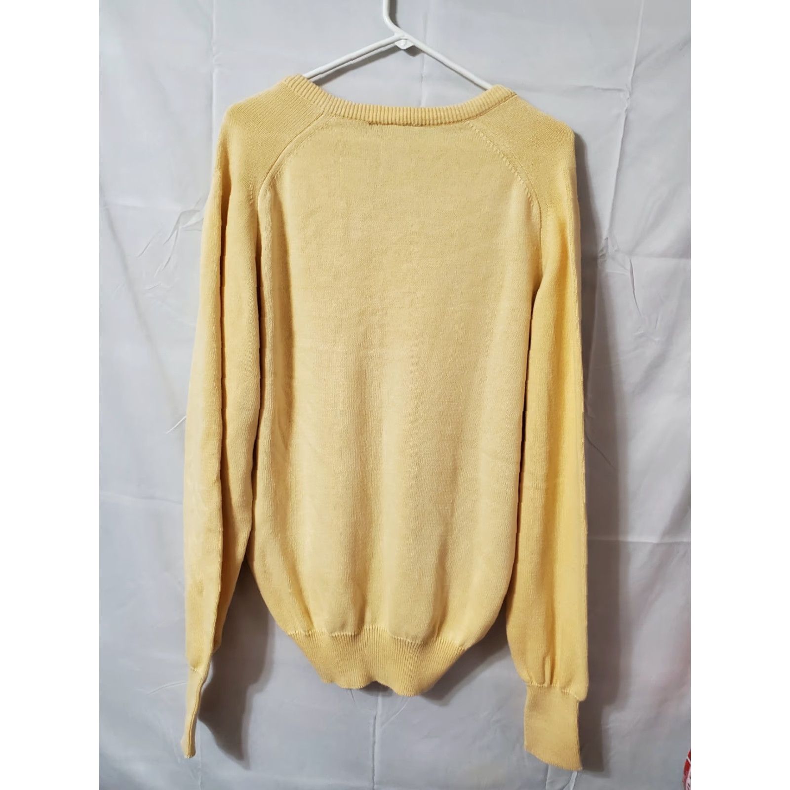 Vintage Gordon Thomas Collectibles Sweater V Neck Yellow Size M USA Egyptian Cotton Cable-Knit Pullover Mens Regular Size US M / EU 48-50 / 2 - 5 Thumbnail