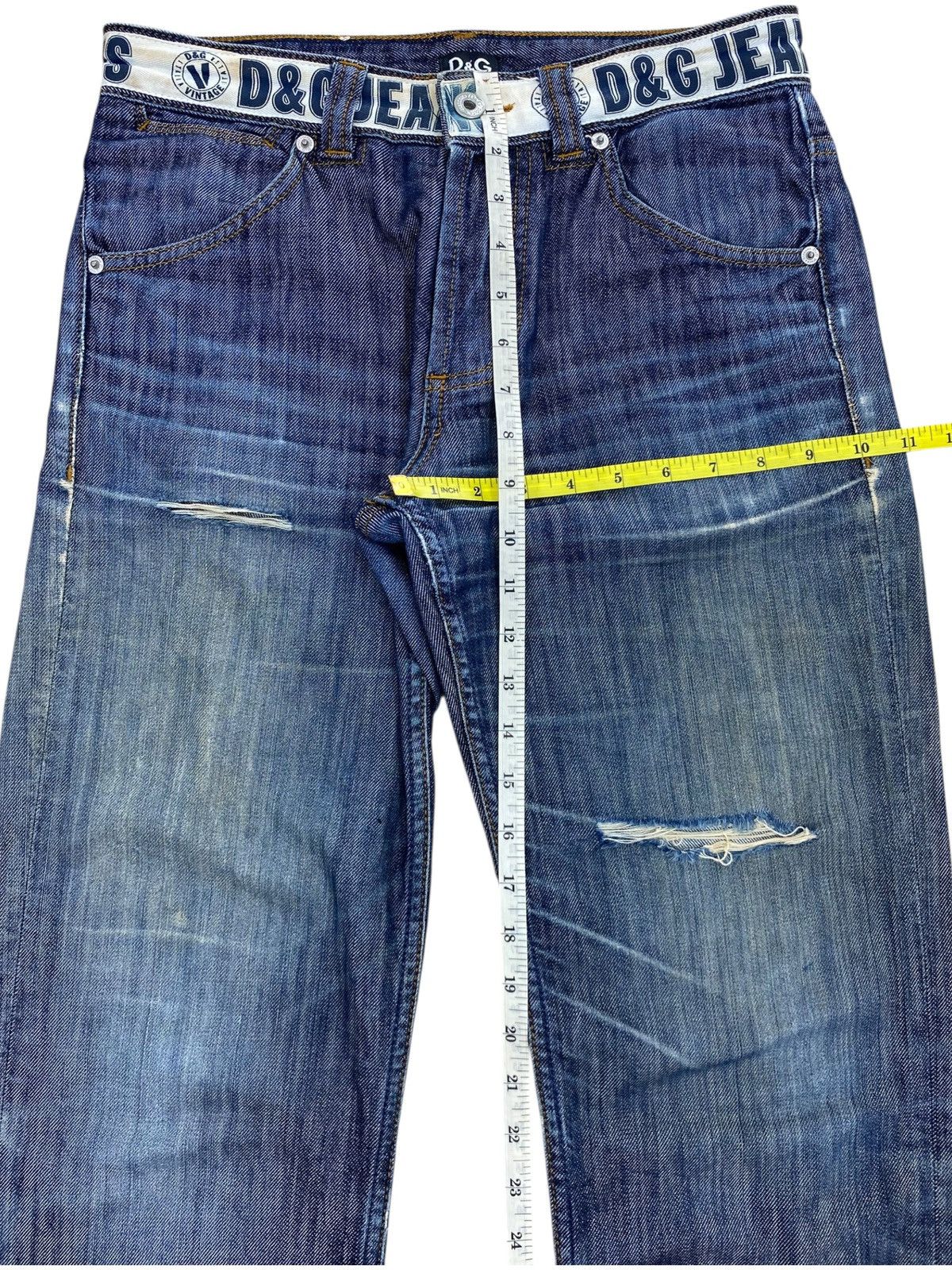 Dolce & Gabbana Vintage Dolce & Gabbana Whisker Ripped Denim Size US 30 / EU 46 - 8 Thumbnail