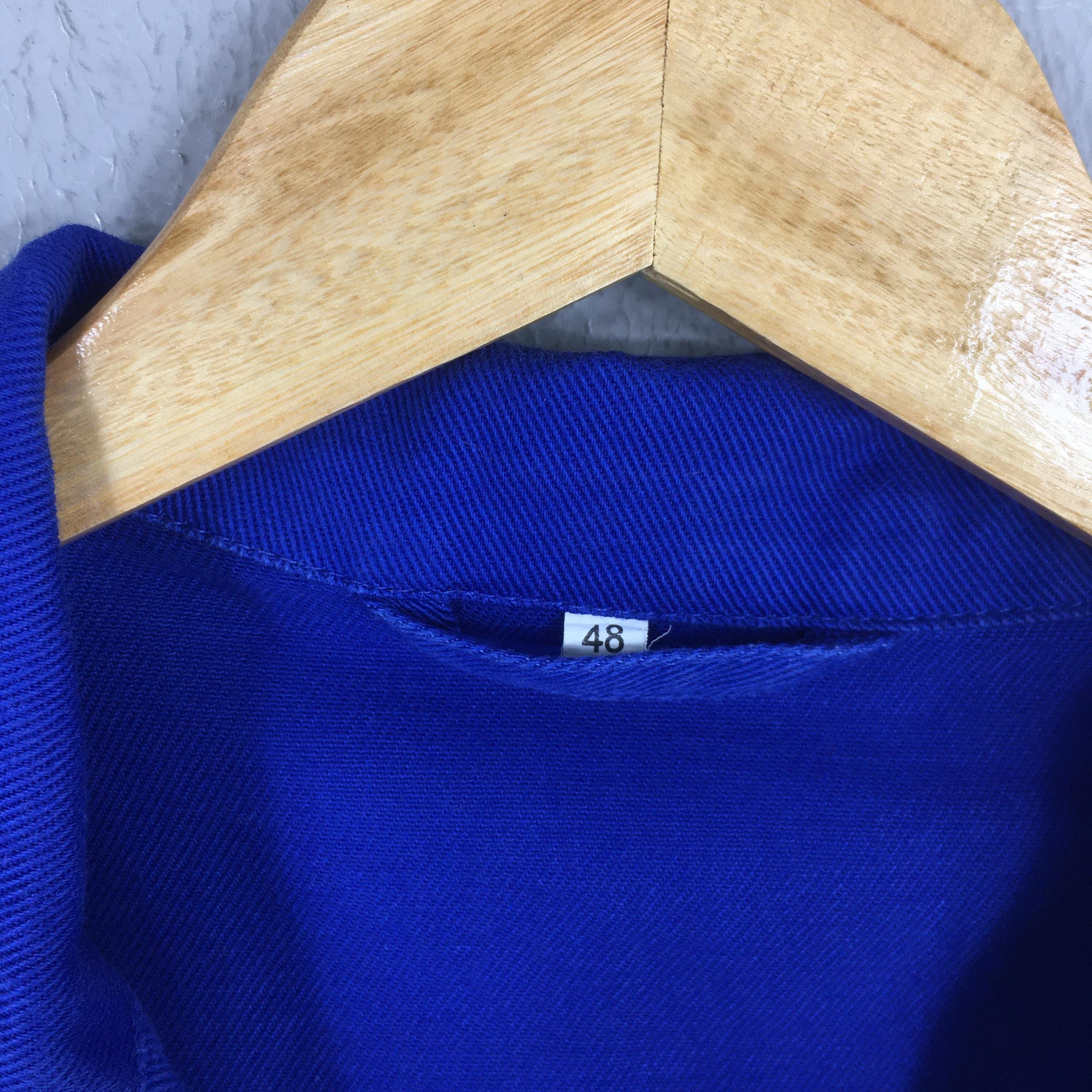 Le Laboureur 80s Cotton Frenchwork Sanforized Indigo Blue Jacket Large Size US L / EU 52-54 / 3 - 6 Thumbnail