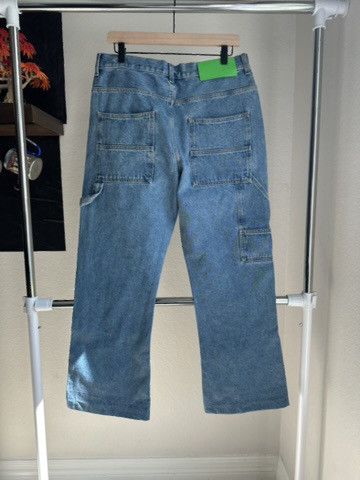 Off-White Off White Double Knee Carpenter Flared Denim Pants Size US 33 - 2 Thumbnail