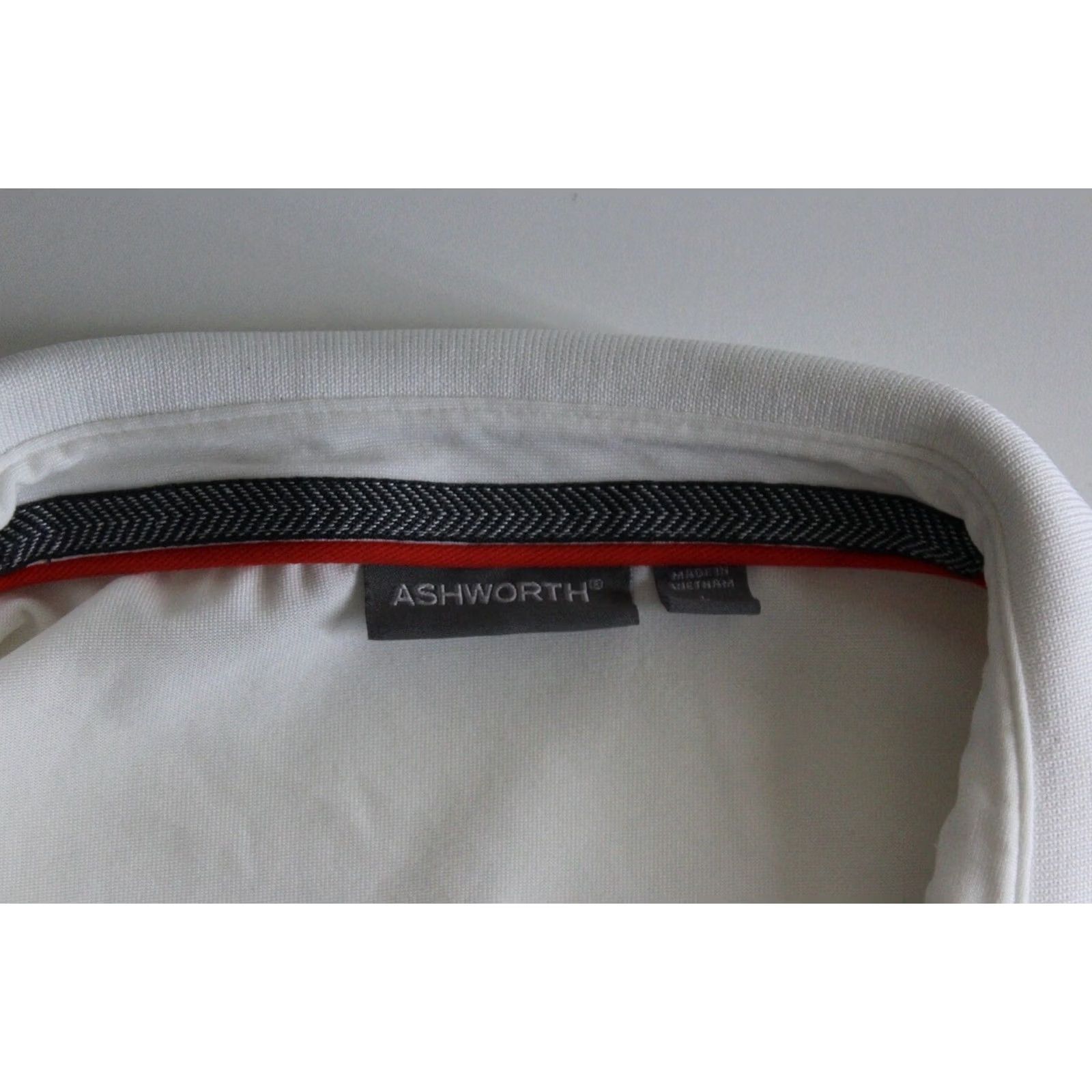 Vintage Ashworth Embroidered Cascatta Golf POLO SHIRT Large L Whiet Gray Mens Size US L / EU 52-54 / 3 - 5 Thumbnail