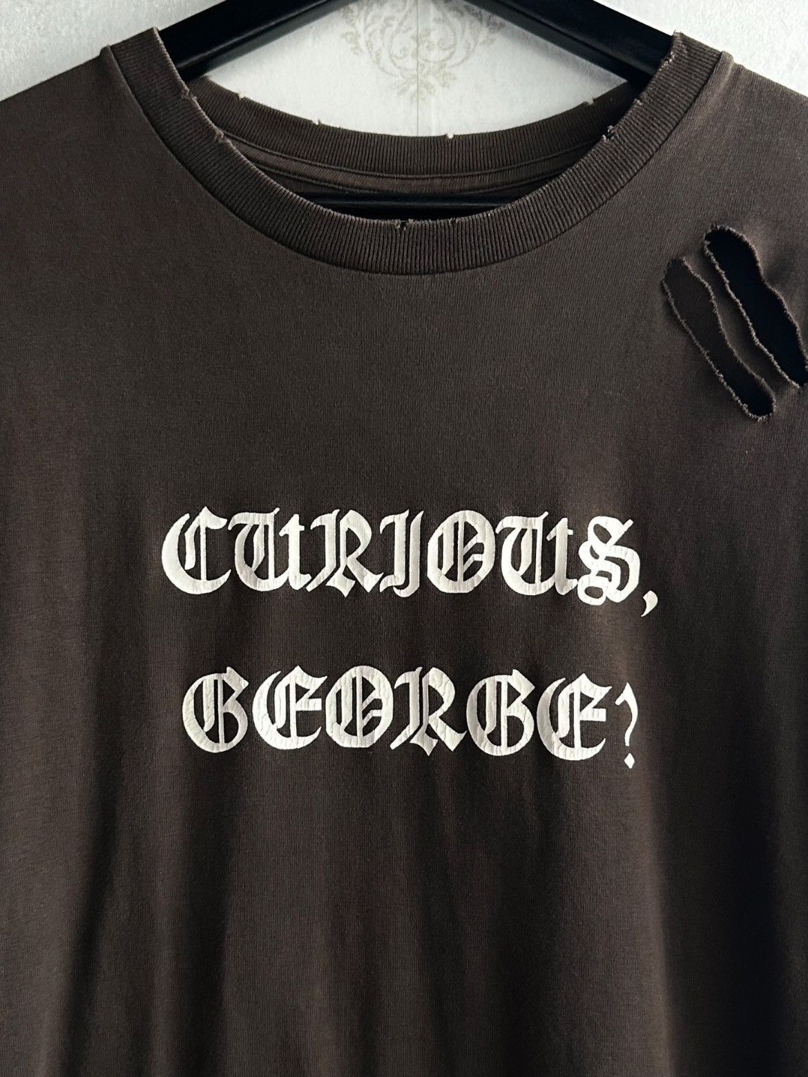 Number (N)ine Sz 3 Number Nine 04AW Distressed Slogan Tee-2505
