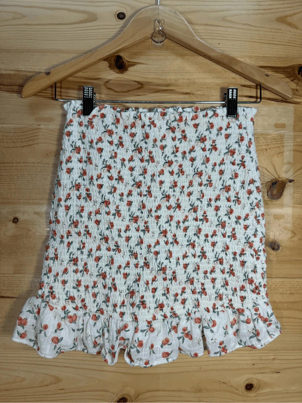 Abercrombie & Fitch Abercrombie & Fitch Women's Small White Floral Peach Skirt Size 28" / US 6 / IT 42 - 5 Thumbnail