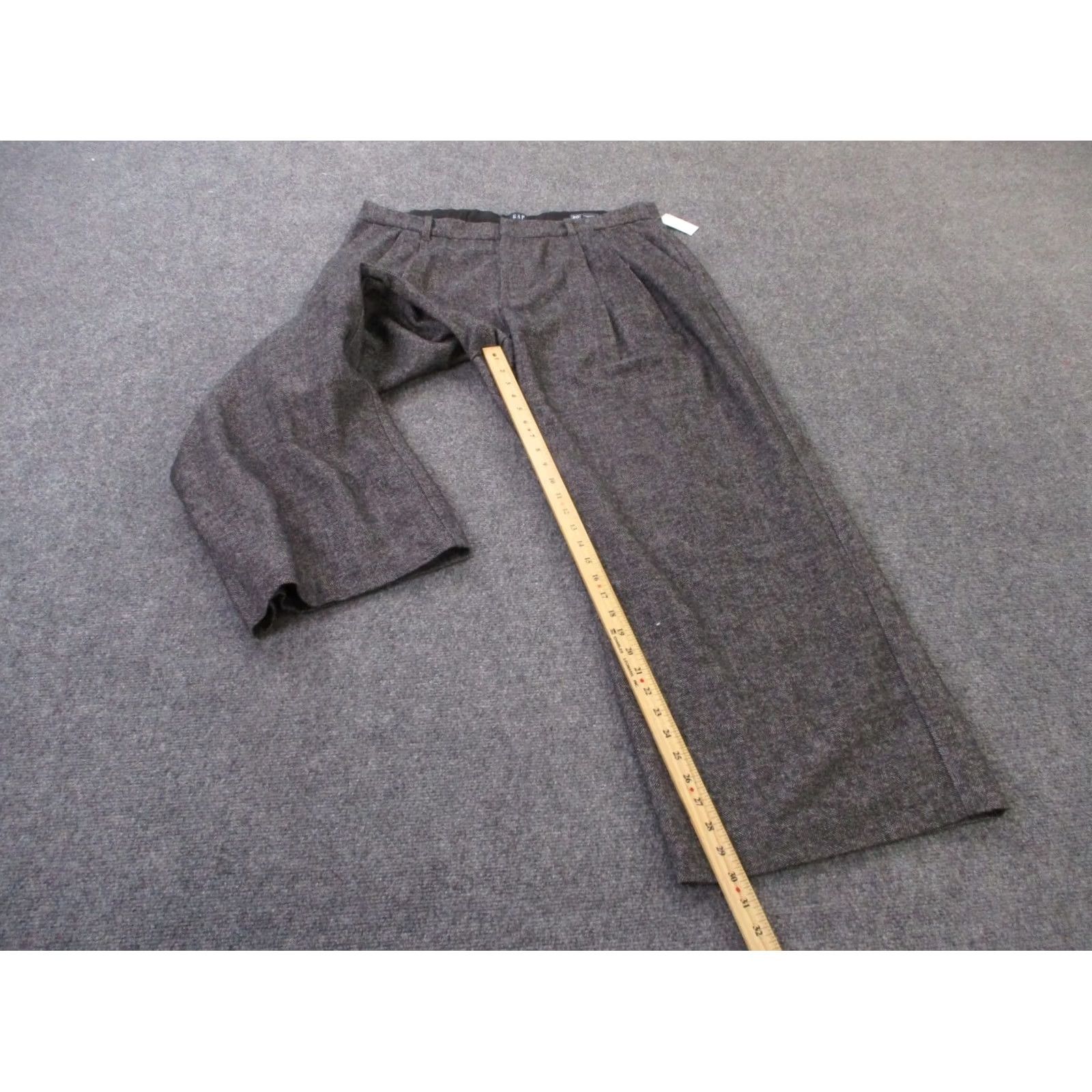 Gap Gap Women Pants 20 Gray Wool 365 High Rise Trouser Wide Leg Business NEW Size 27" / US 4 / IT 40 - 3 Thumbnail