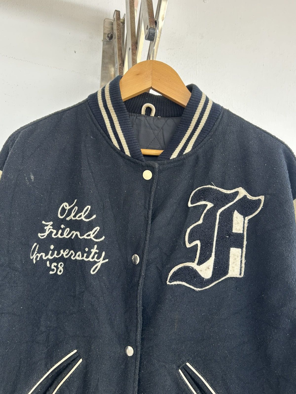 Vintage Forenza Bomber Leather University Jacket Vintage Size US XL / EU 56 / 4 - 3 Thumbnail
