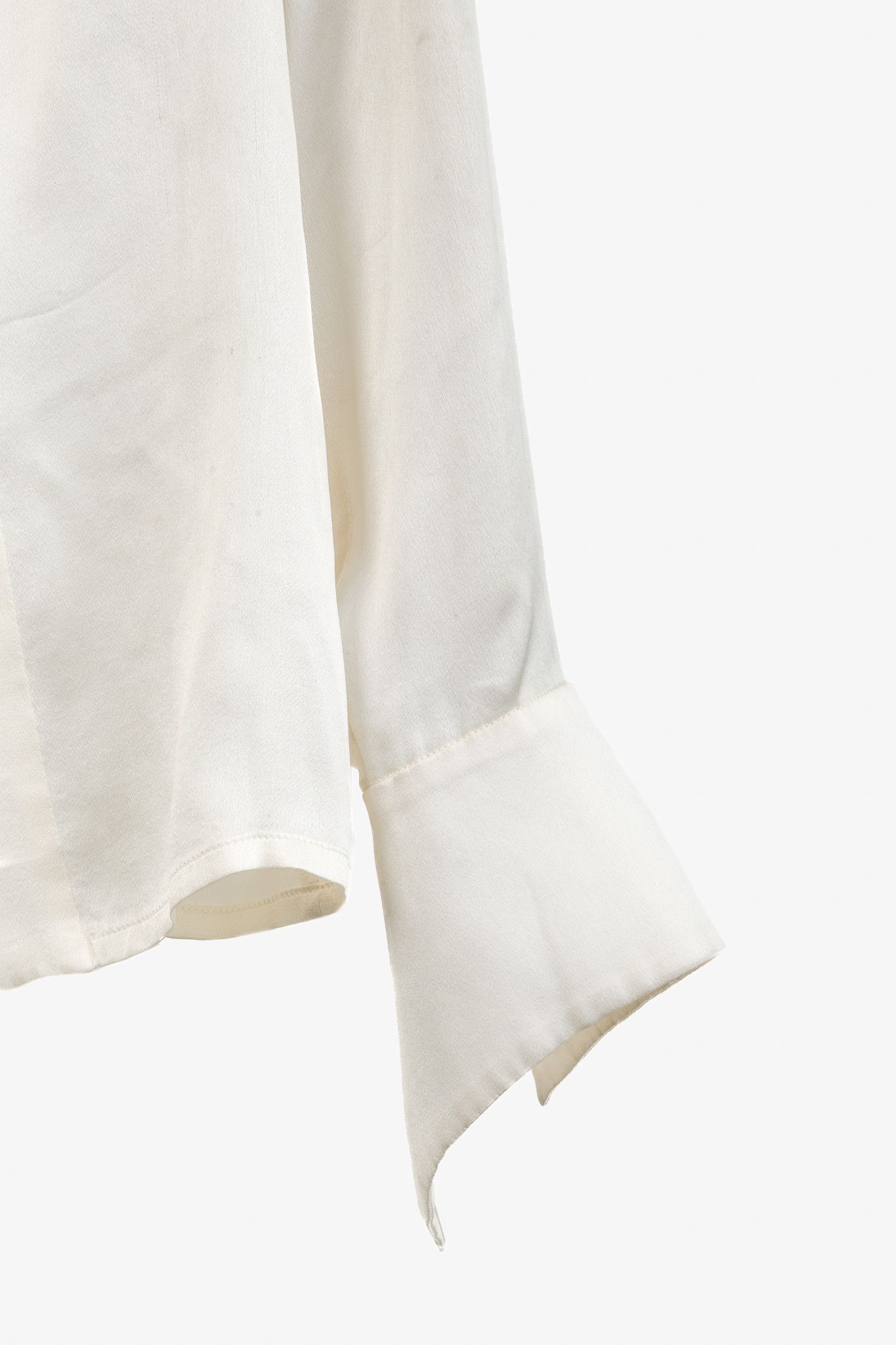 Escada Escada Jewel Button Cream Silk Blouse Size L / US 10 / IT 46 - 6 Thumbnail