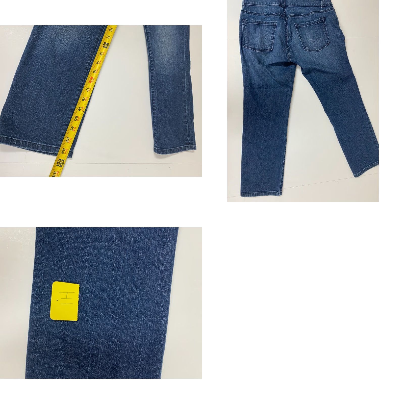 Loft LOFT Jeans Crop 2 Blue Denim Women Regular Cotton Blend Zip Inseam 23 in Zipper Solid Modern Size 26" / US 2 / IT 38 - 8 Thumbnail