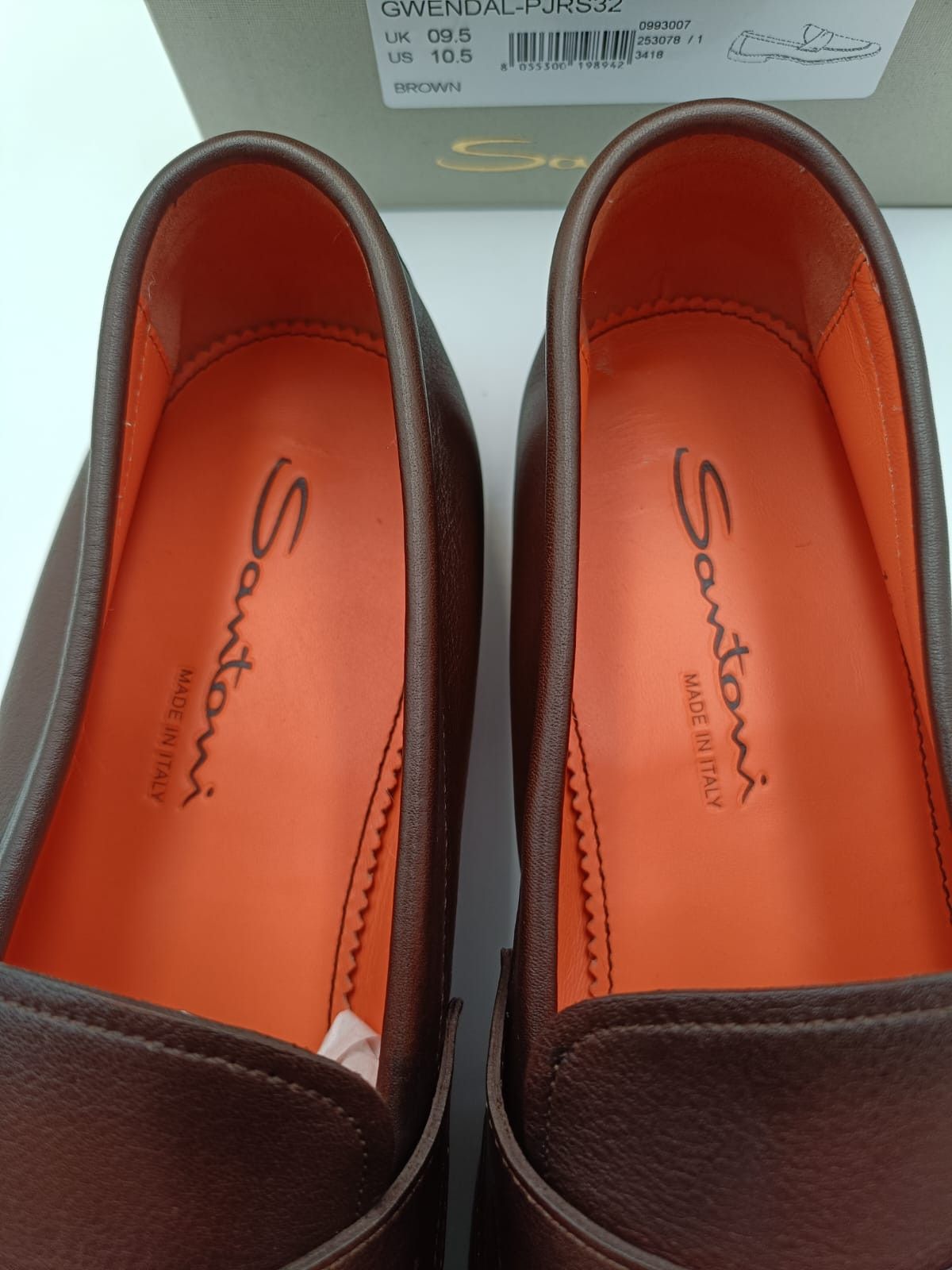 Santoni Santoni Brown Leather Loafers Size US 10.5 / EU 43-44 - 8 Thumbnail
