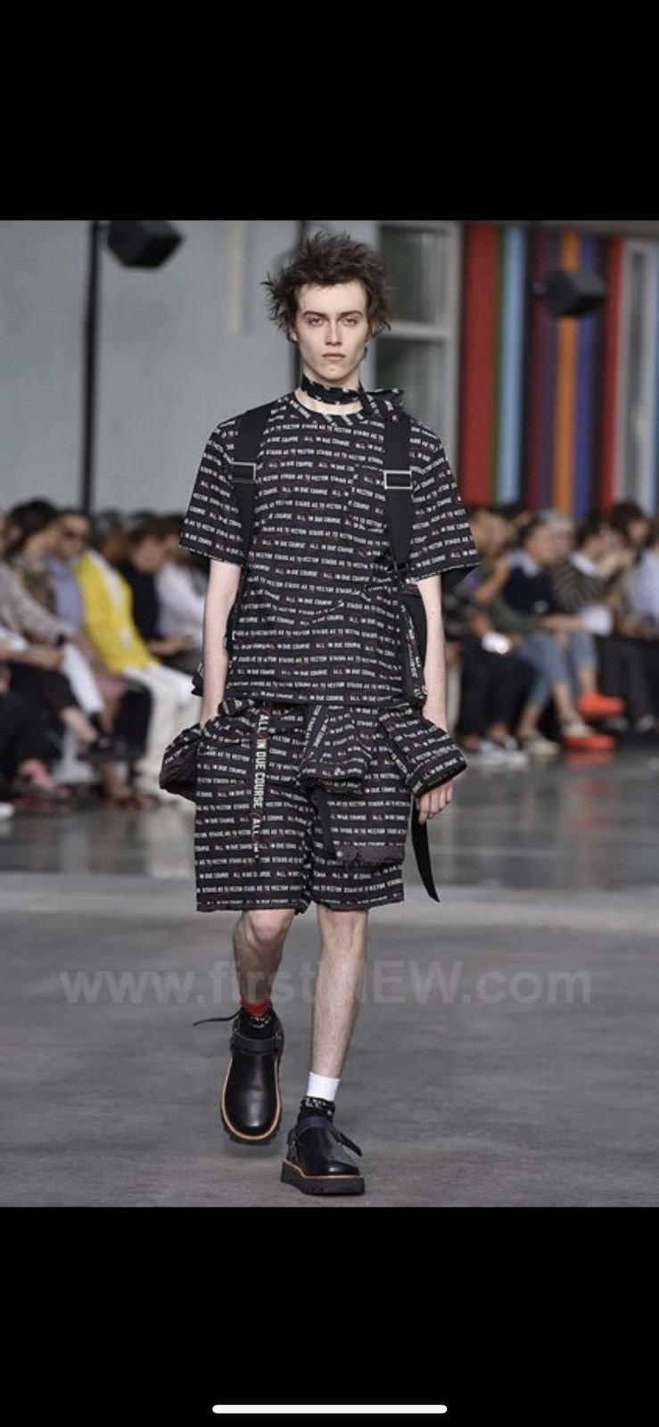 Sacai Sacai | S/S 2018 Sacai Lawrence Weiner shorts Size US 32 / EU 48 - 2 Thumbnail