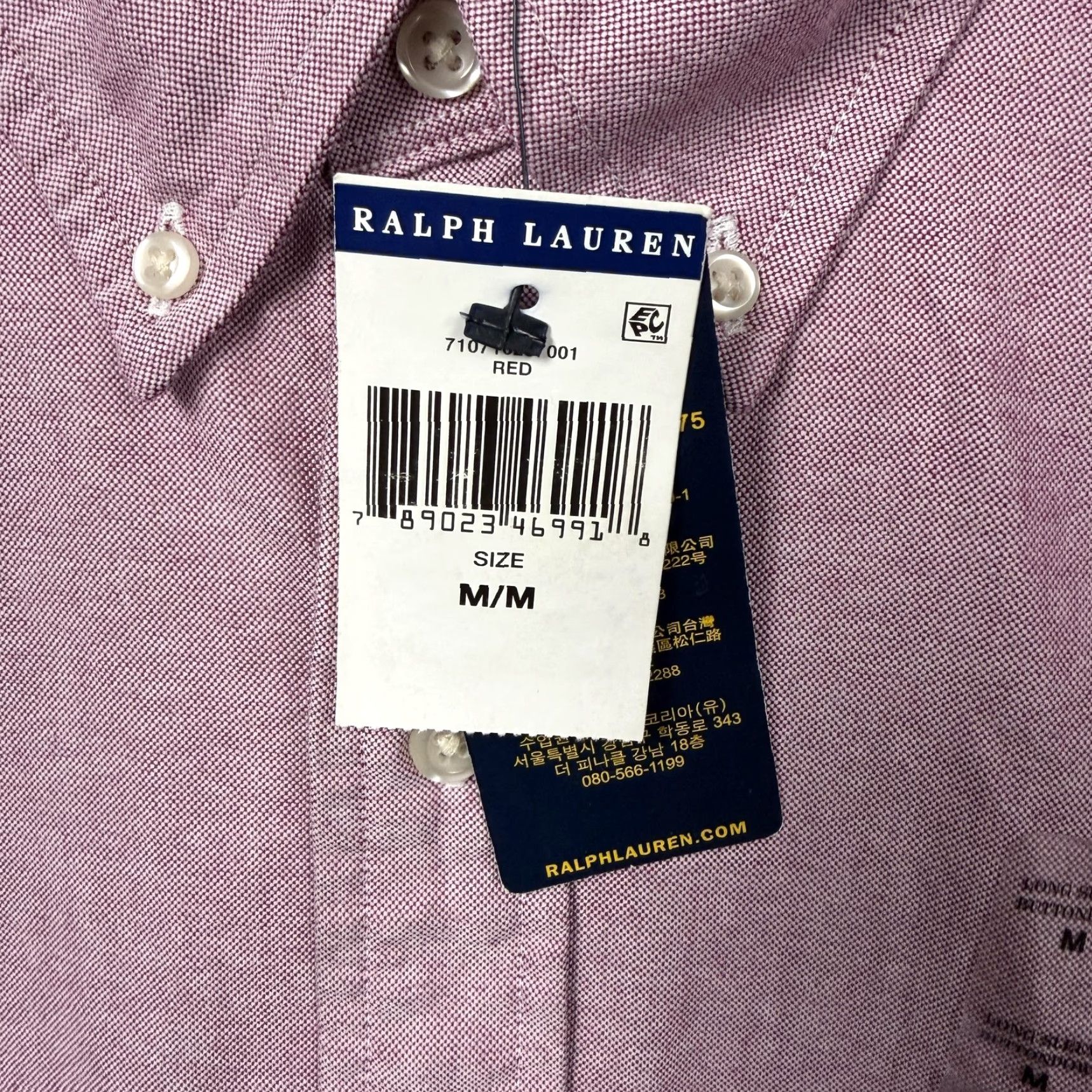 Polo Ralph Lauren Polo Ralph Lauren Shirt M Classic Fit Oxford Button Down Red Mens Long Sleeve Cotton Size US M / EU 48-50 / 2 - 2 Thumbnail