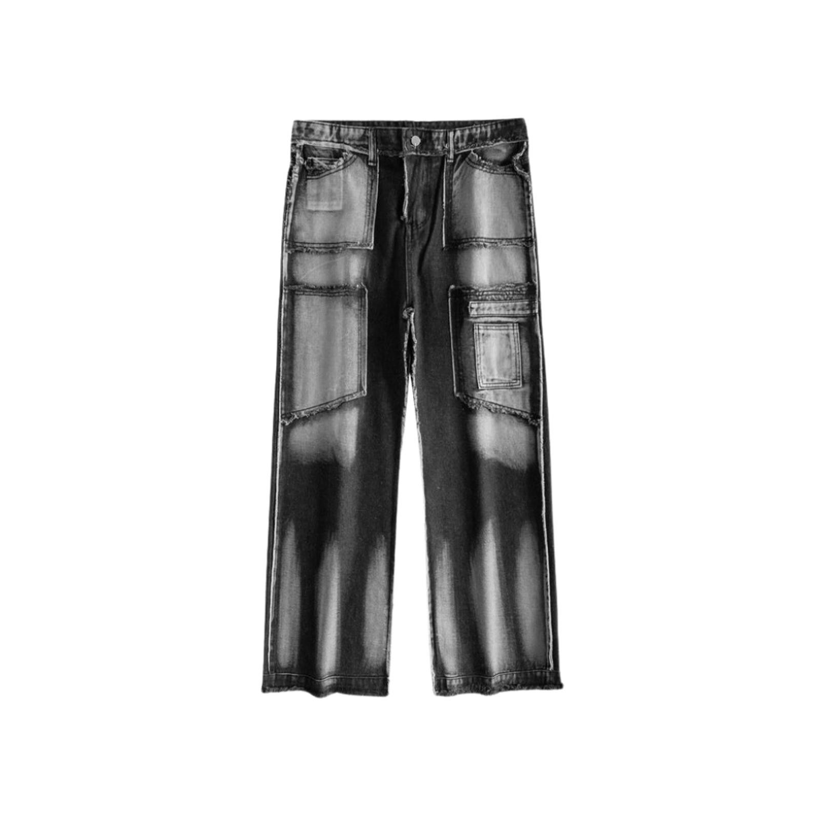Vintage Embroidered Straight Flare Distressed Denim Jeans Size US 32 / EU 48 - 2 Thumbnail