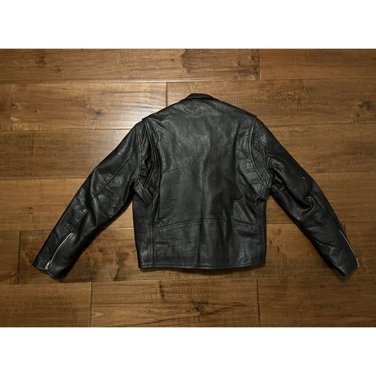 Vintage VINTAGE Mr. Motorcycle Black Leather Moto Biker Riding Jacket Men's Size 40 Jacket Mens Black Leather Biker Motorcycle Theme 40 Size US XXS / EU 40 - 5 Thumbnail