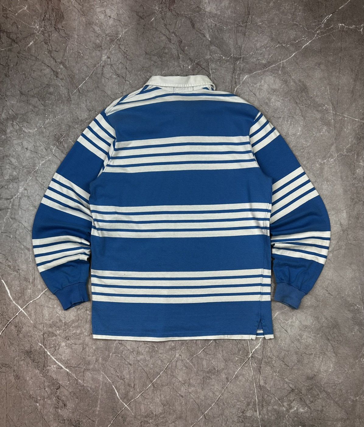 Polo Ralph Lauren Vintage Polo Ralph Lauren Rugby Long Sleeve Striped Shirt Size US XL / EU 56 / 4 - 3 Thumbnail