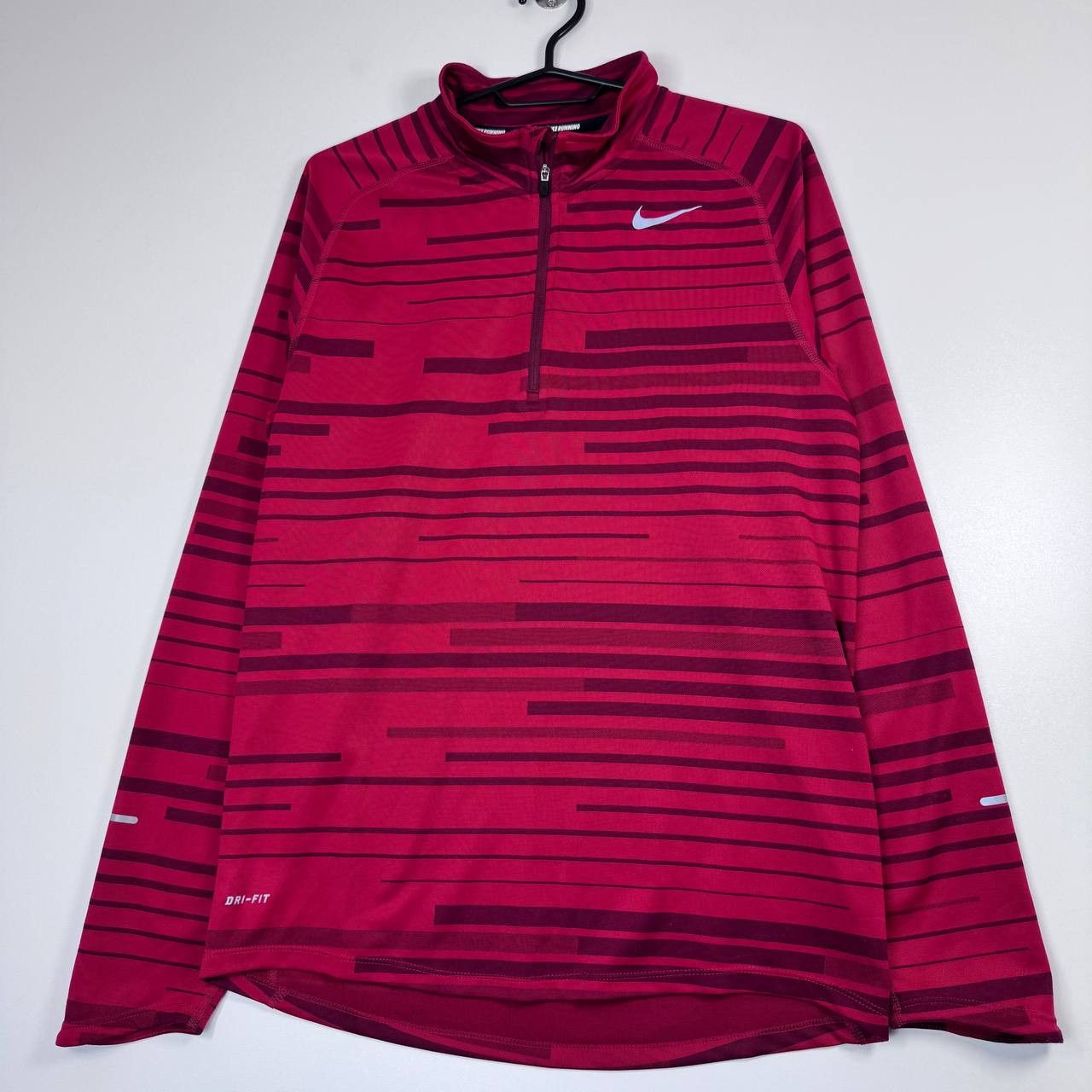 Nike Nike Running Dri Fit Half Zip Pullover Red Long Sleeve Sz S Size US S / EU 44-46 / 1 - 1 Thumbnail