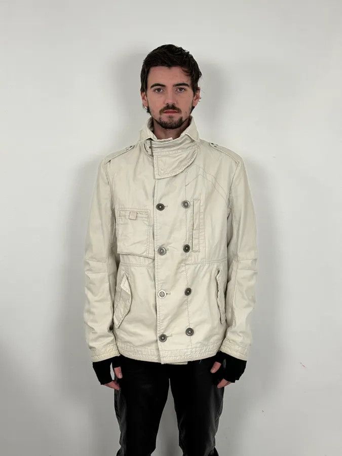 Marithe + Francois Girbaud 1990s Marithé + François Girbaud Beige Saharienne Jacket Size US M / EU 48-50 / 2 - 2 Thumbnail
